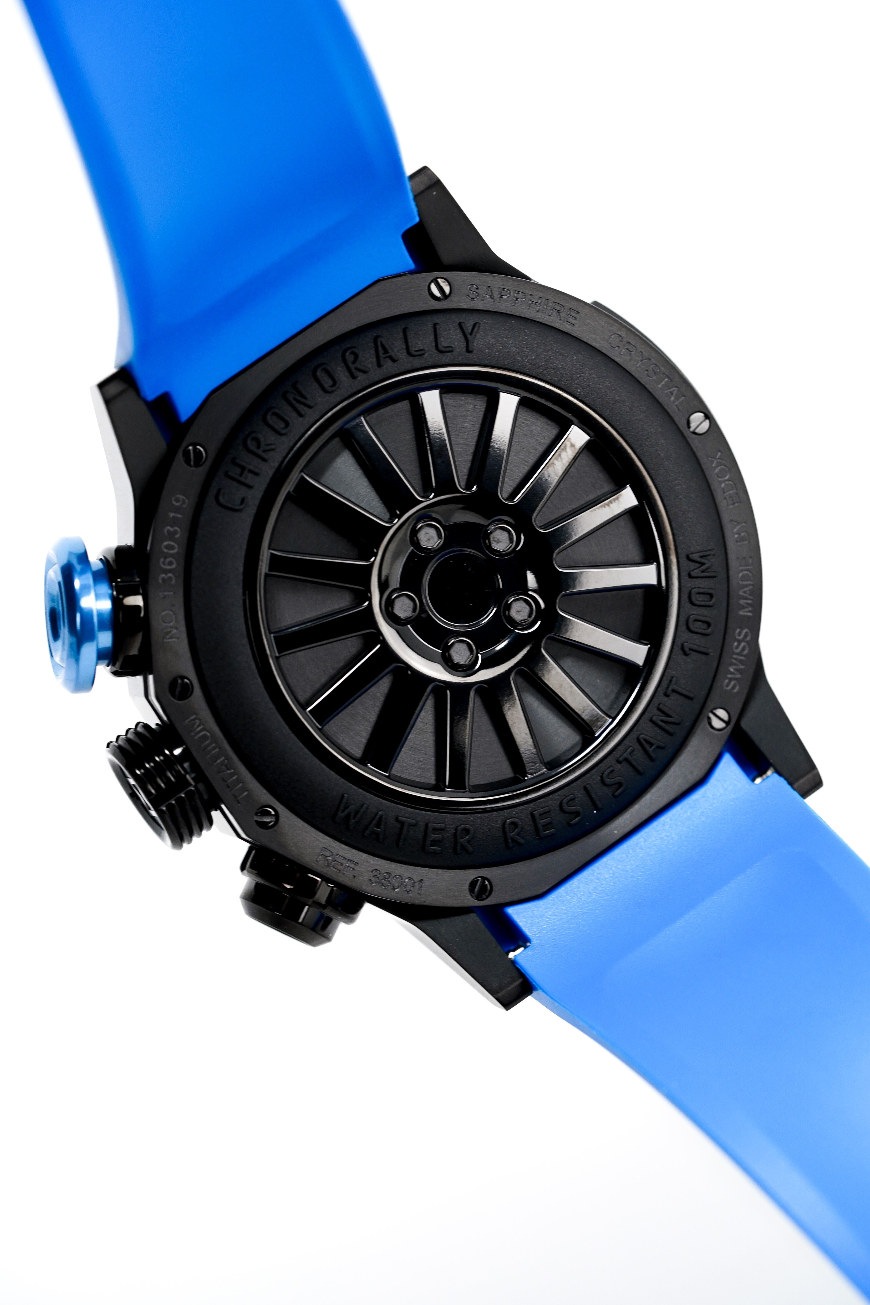 Edox Men's Watch Chronograph Chronorally 38001 TINNBU3 NIBU3-GR8 Sunglasses