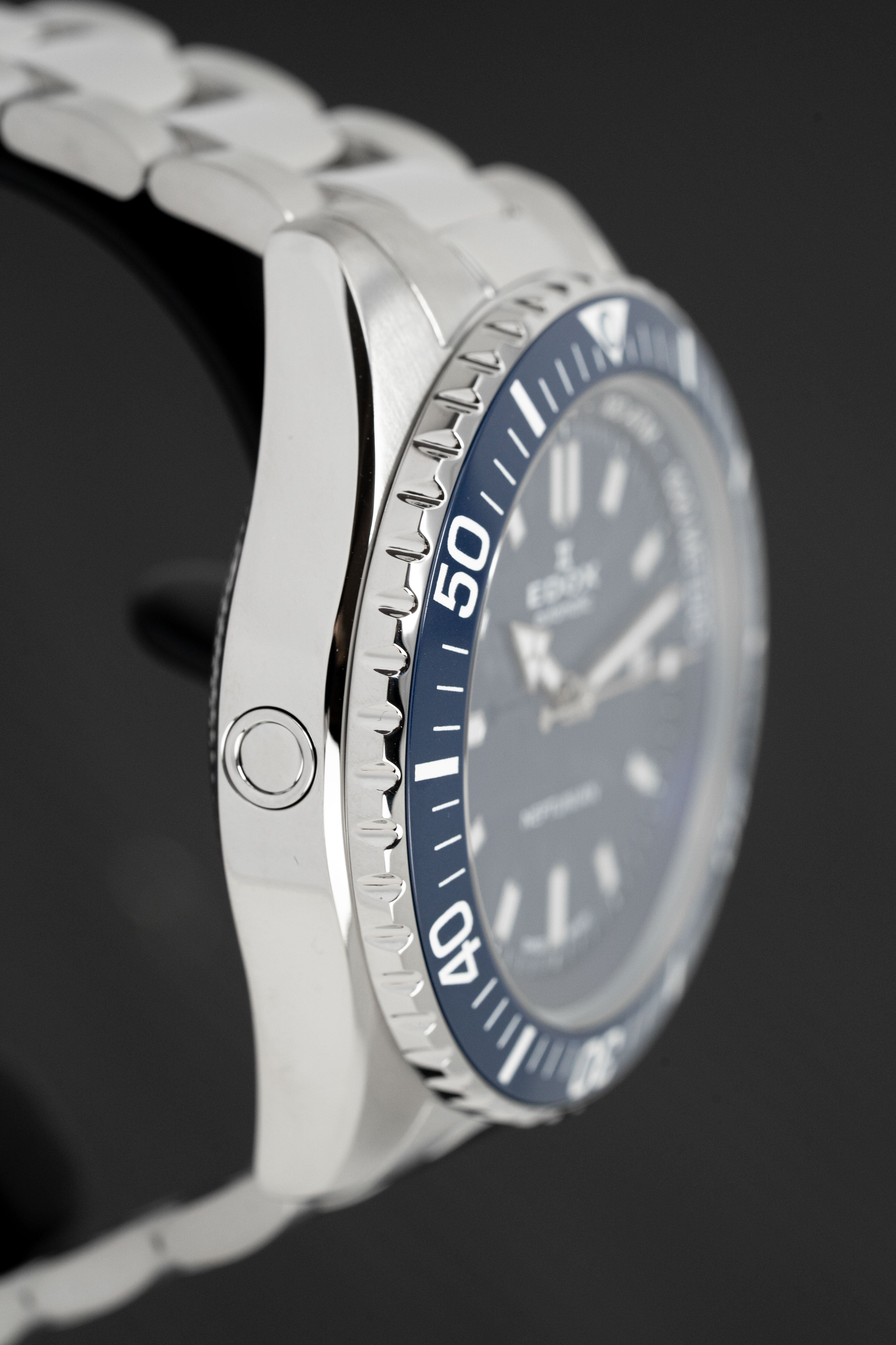 Edox Men's Watch Neptunian Automatic Steel Blue 80120-3BUM-BUF-GR8 Sunglasses