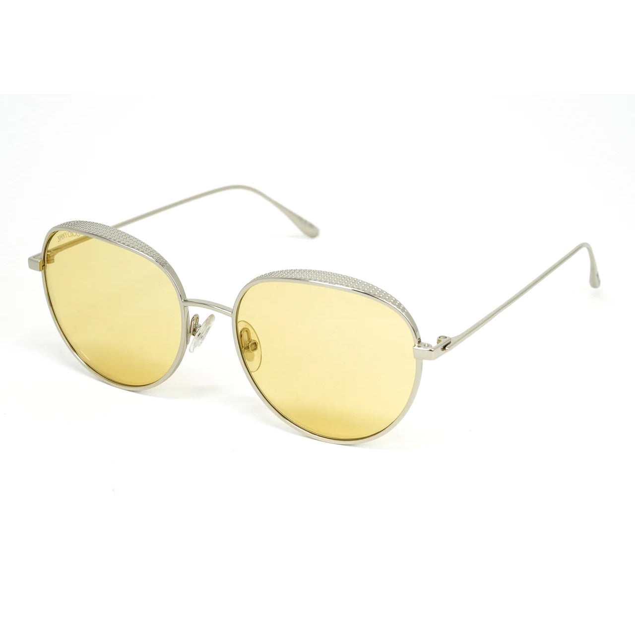 Jimmy Choo Women's Sunglasses Round Silver/Yellow ELLO/S DYG-GR8 Sunglasses