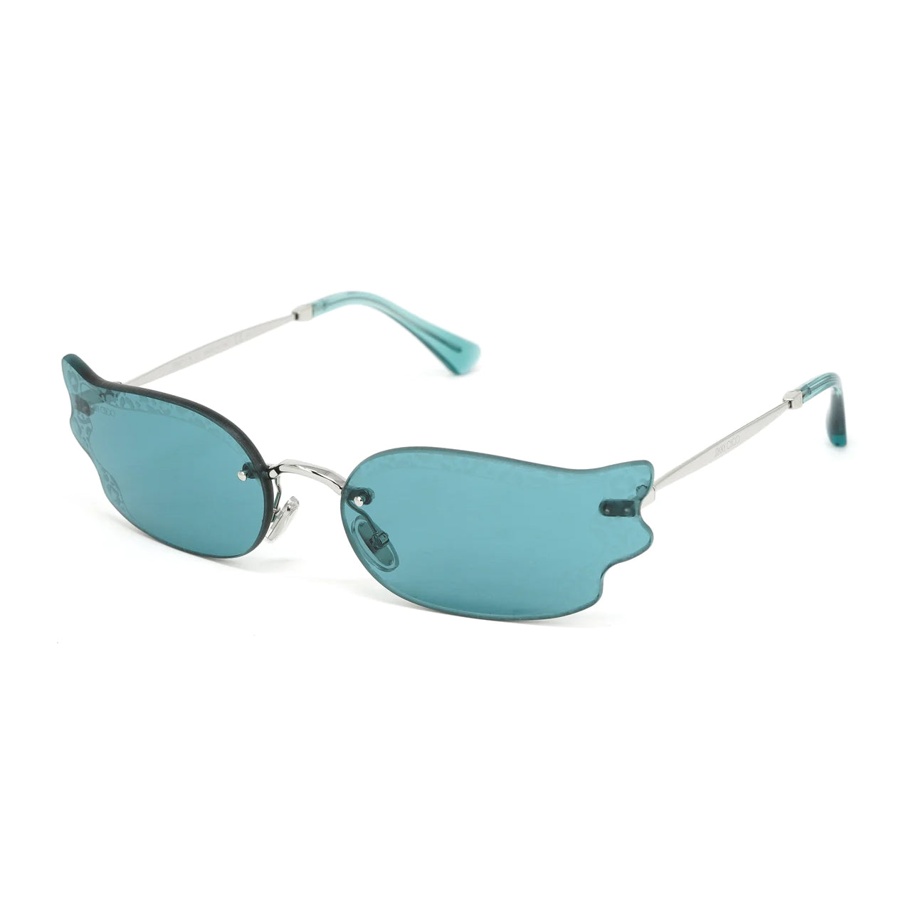 Jimmy Choo Women's Sunglasses Rimless Cat Eye Blue EMBER/S P2M-GR8 Sunglasses