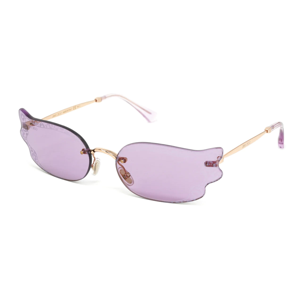 Jimmy Choo Women's Sunglasses Rimless Cat Eye Pink EMBER/S S9E-GR8 Sunglasses