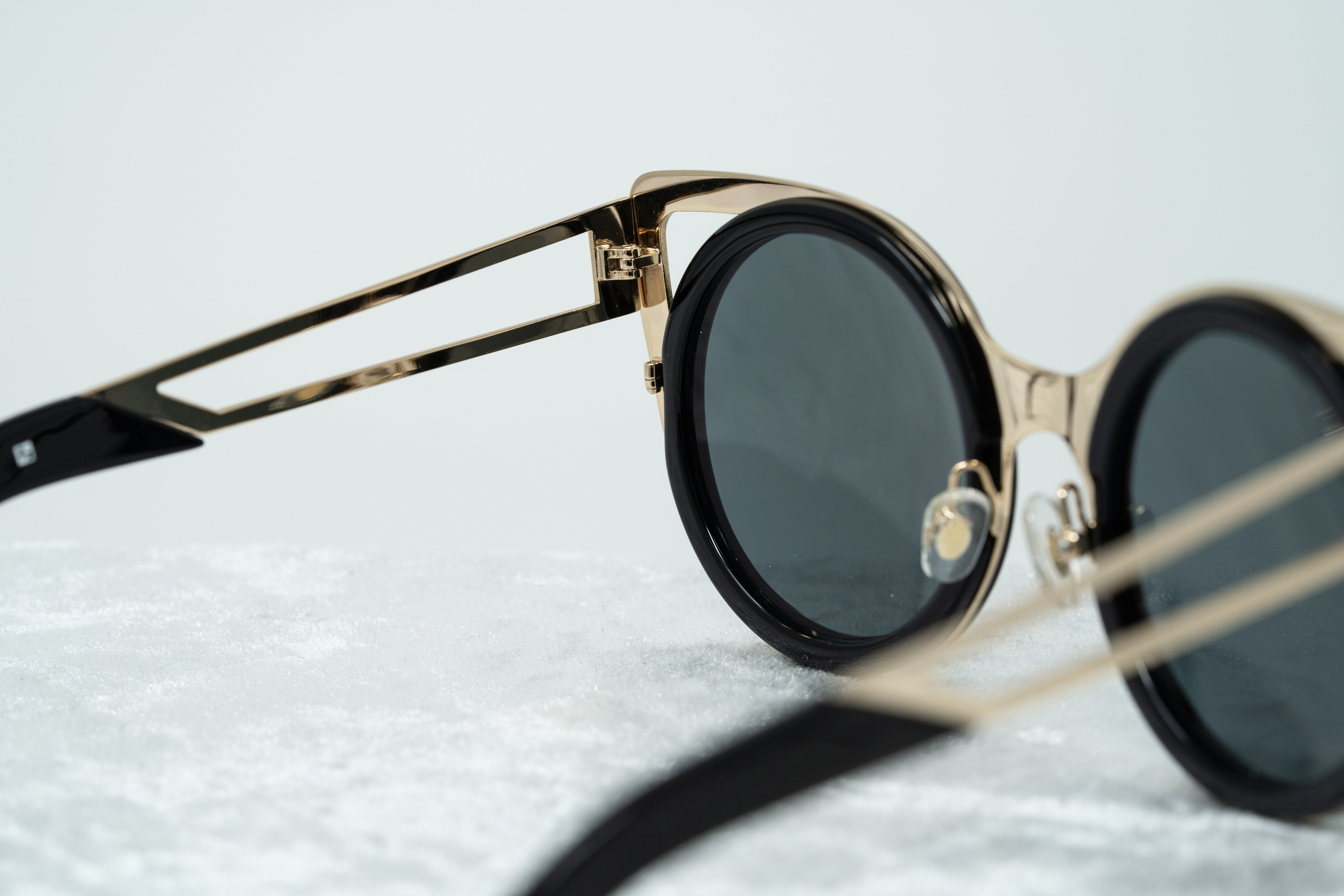 Erdem Sunglasses Cat Eye Light Gold and Black-GR8 Sunglasses