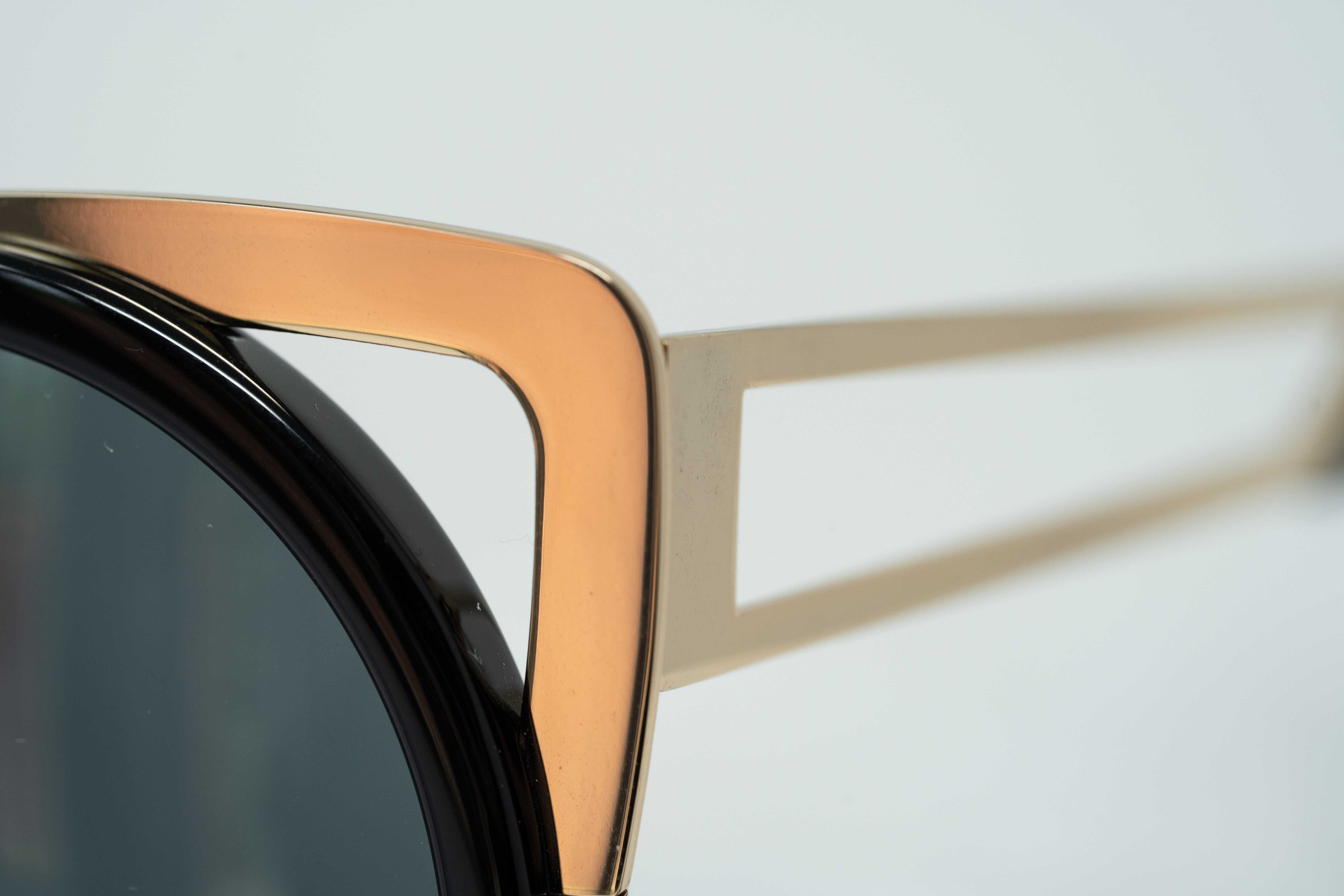 Erdem Sunglasses Cat Eye Light Gold and Black-GR8 Sunglasses