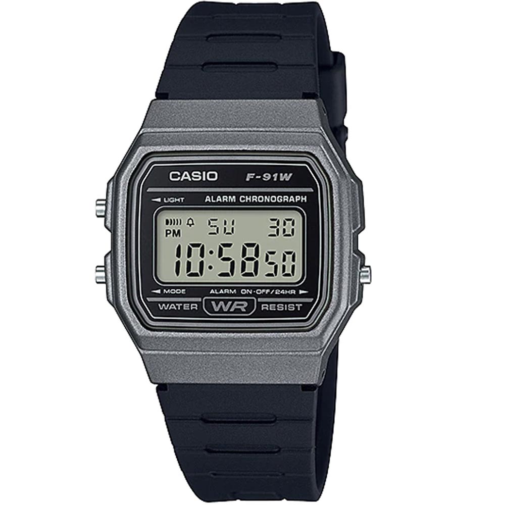 Casio Watch Classic Sports Digital Black/Silver F-91WM-1BDF-GR8 Sunglasses