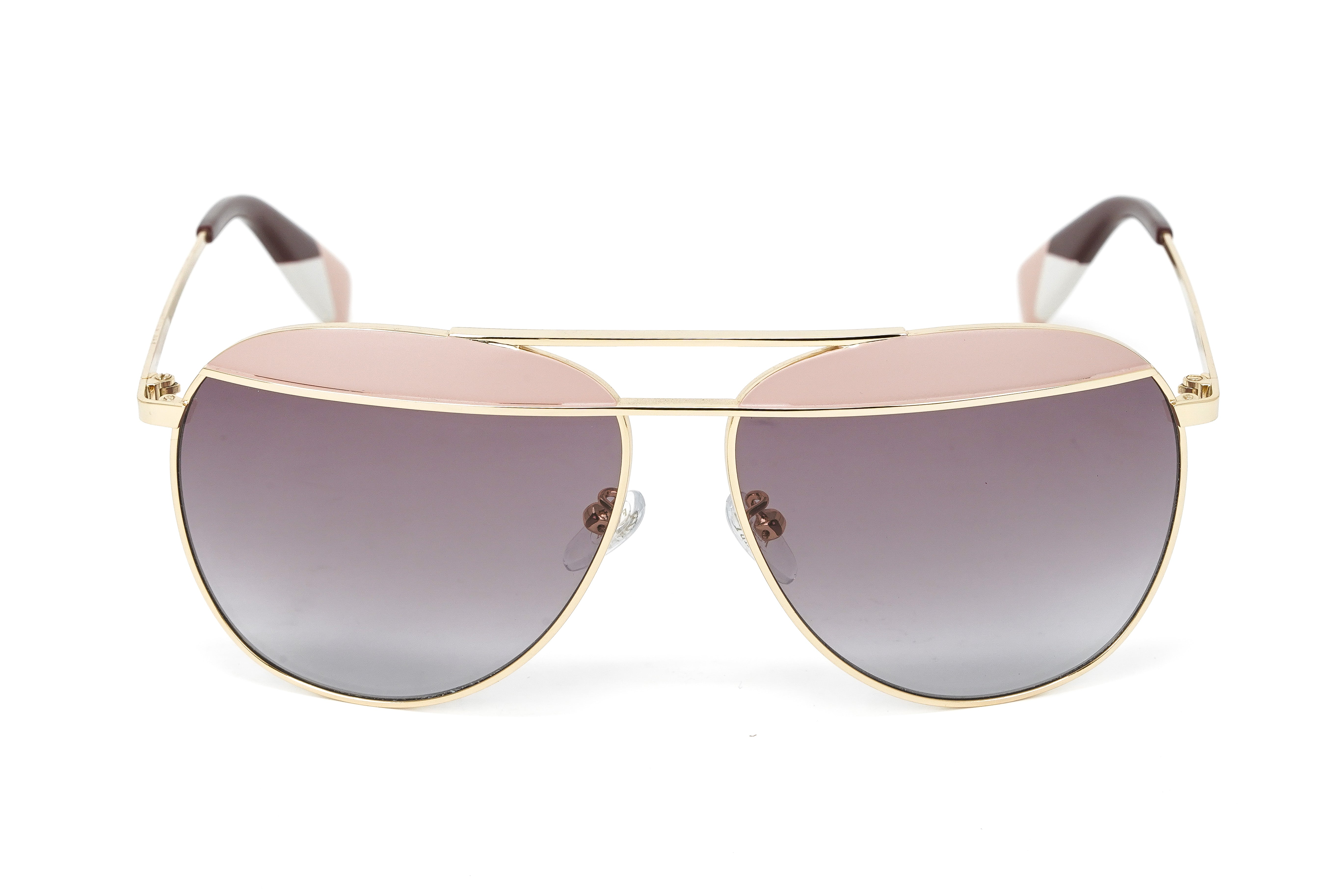 Furla Women's Sunglasses Pilot Gold/Pink SFU236 0323-GR8 Sunglasses