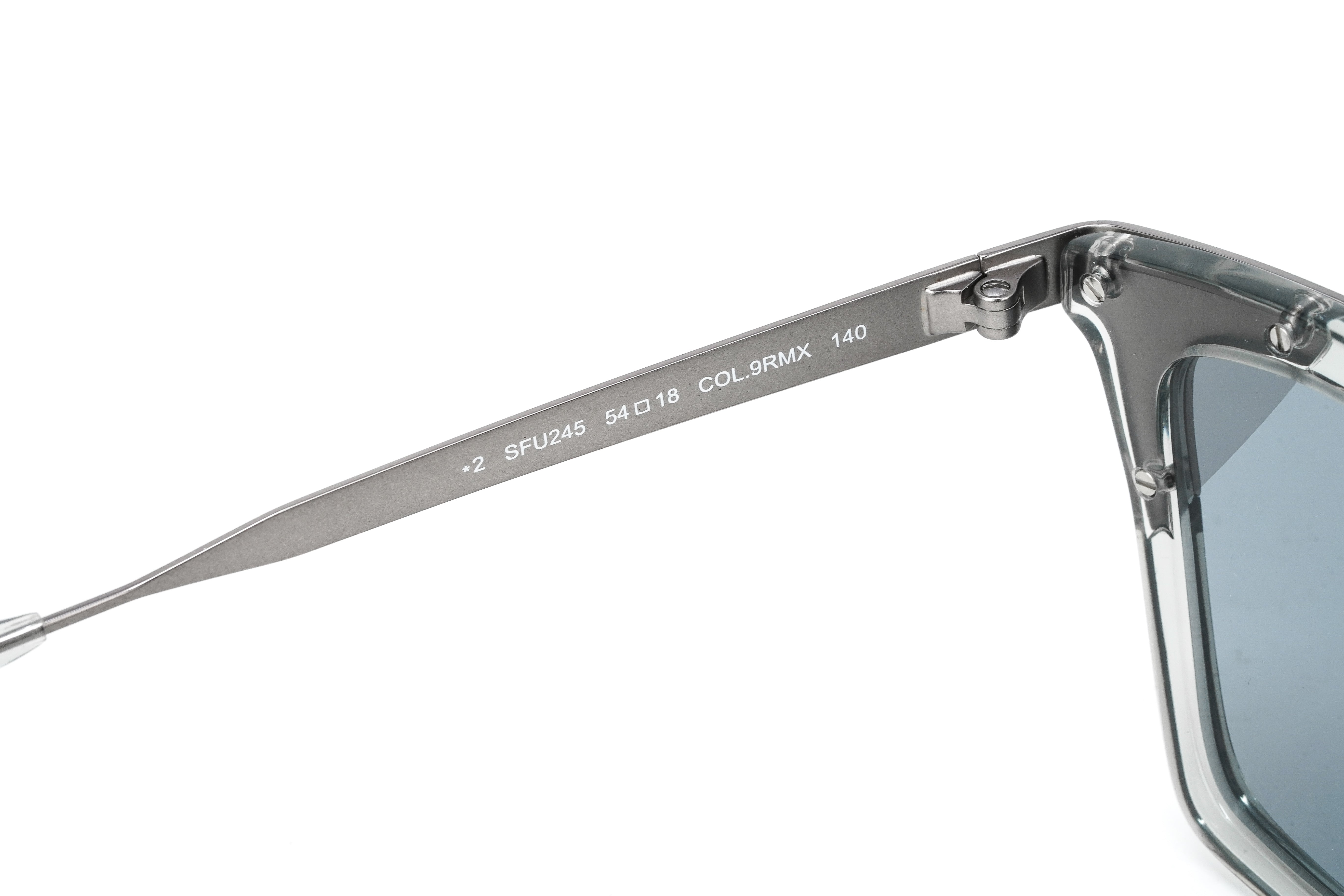 Furla Women's Sunglasses Classic Angular Clear/Grey SFU245 9RMX-GR8 Sunglasses