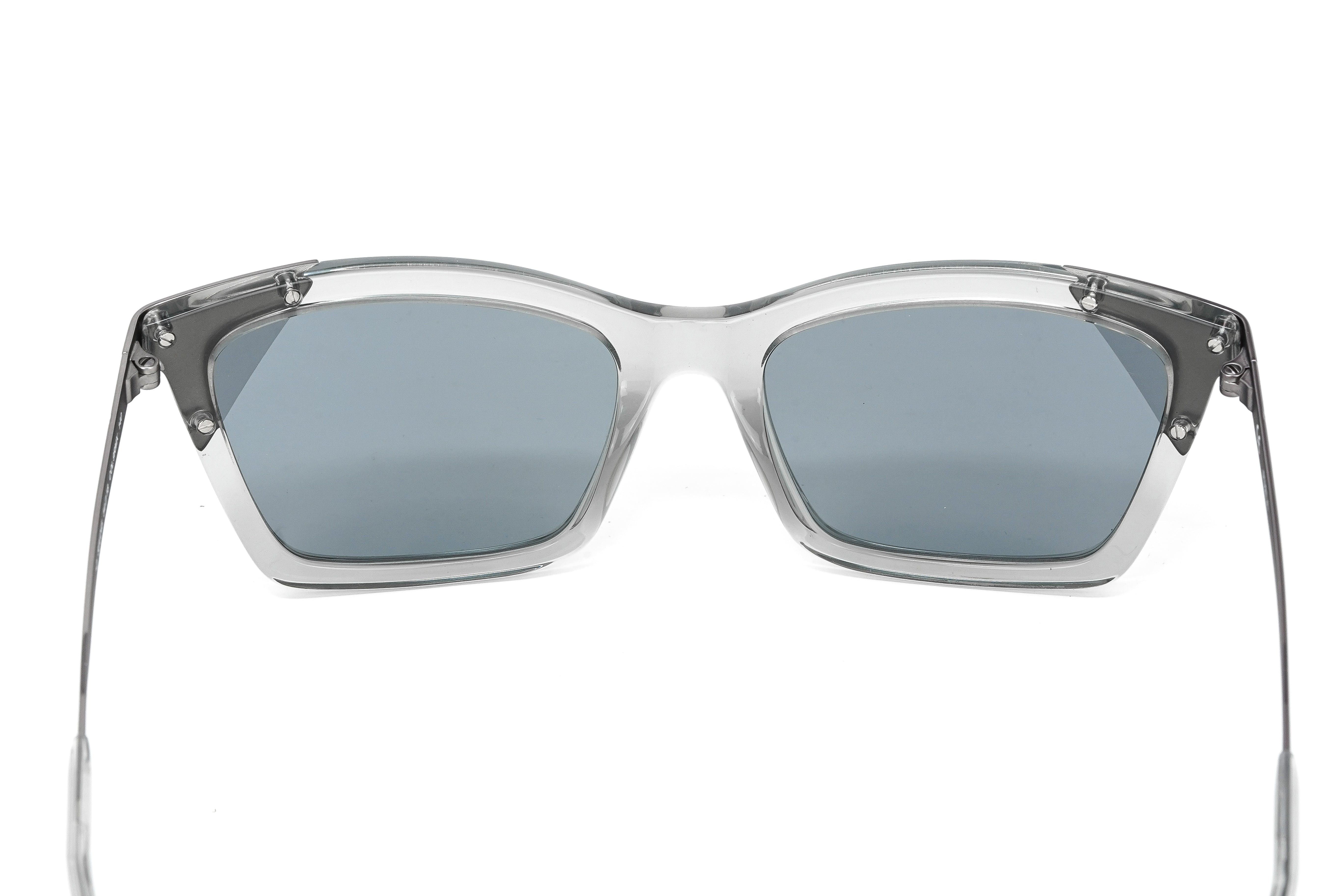 Furla Women's Sunglasses Classic Angular Clear/Grey SFU245 9RMX-GR8 Sunglasses