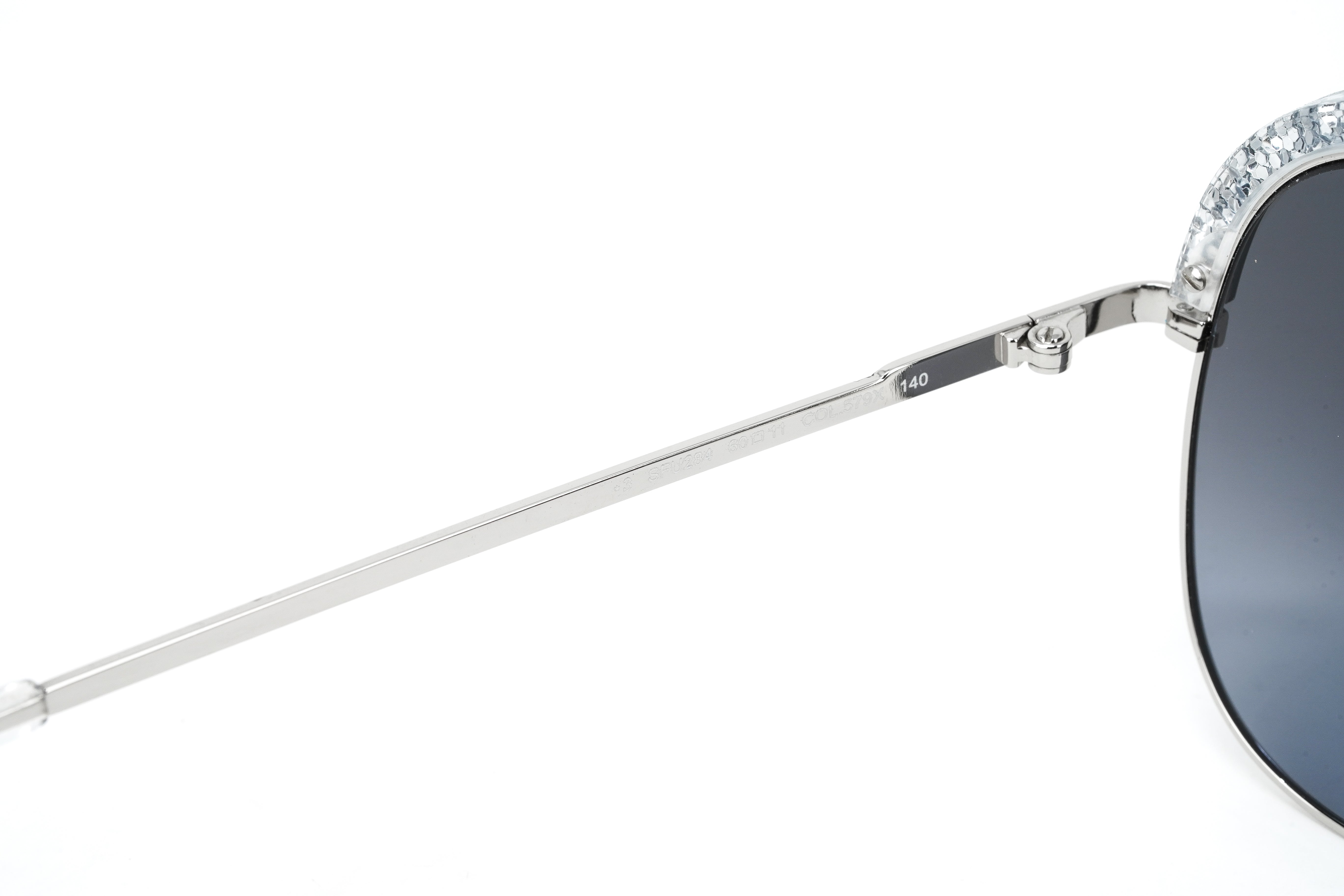 Furla Women's Sunglasses Pilot Silver/Blue SFU284 579X-GR8 Sunglasses