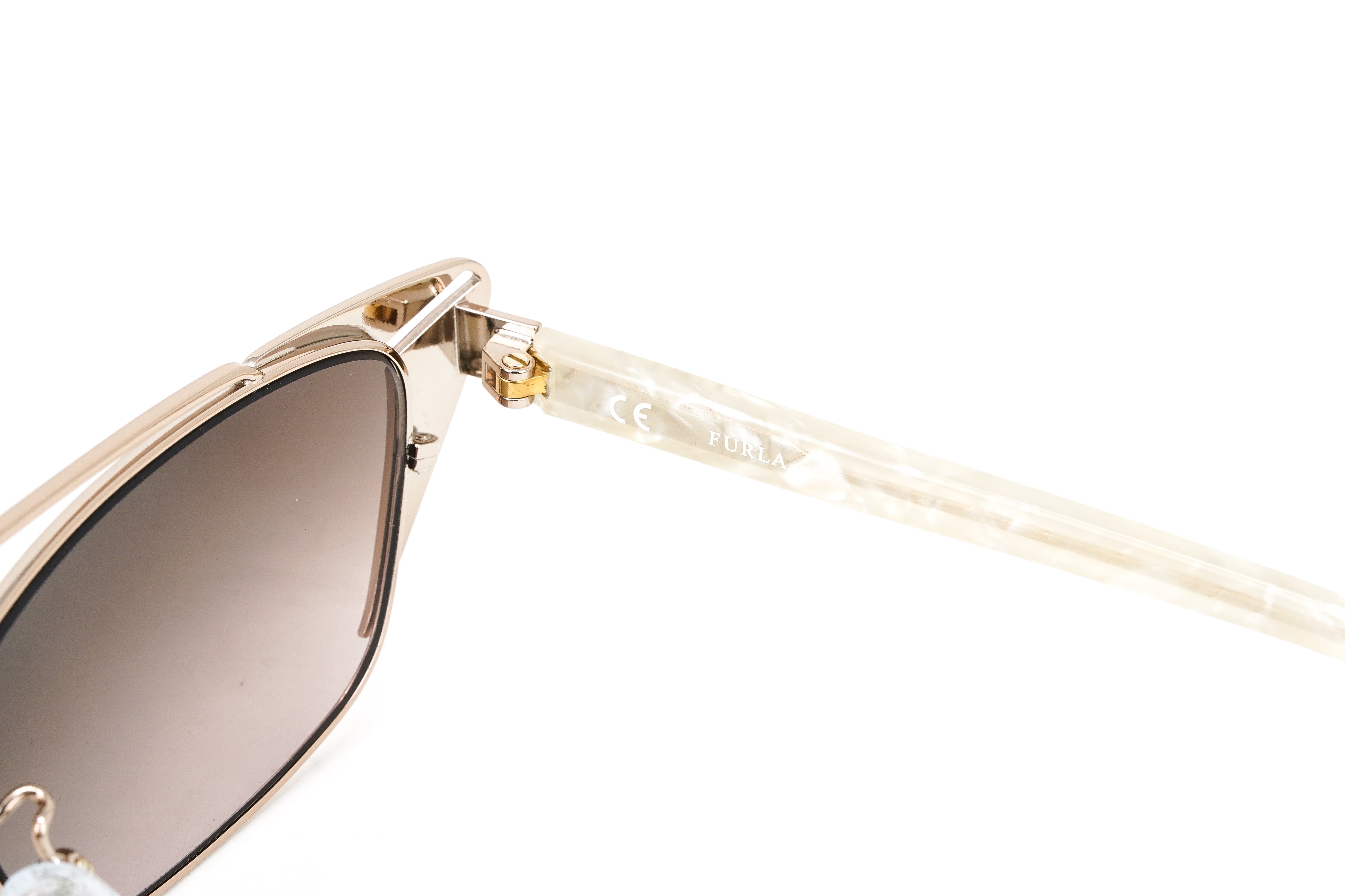 Furla Women's Sunglasses Cat Eye Brown SFU345 08M6-GR8 Sunglasses