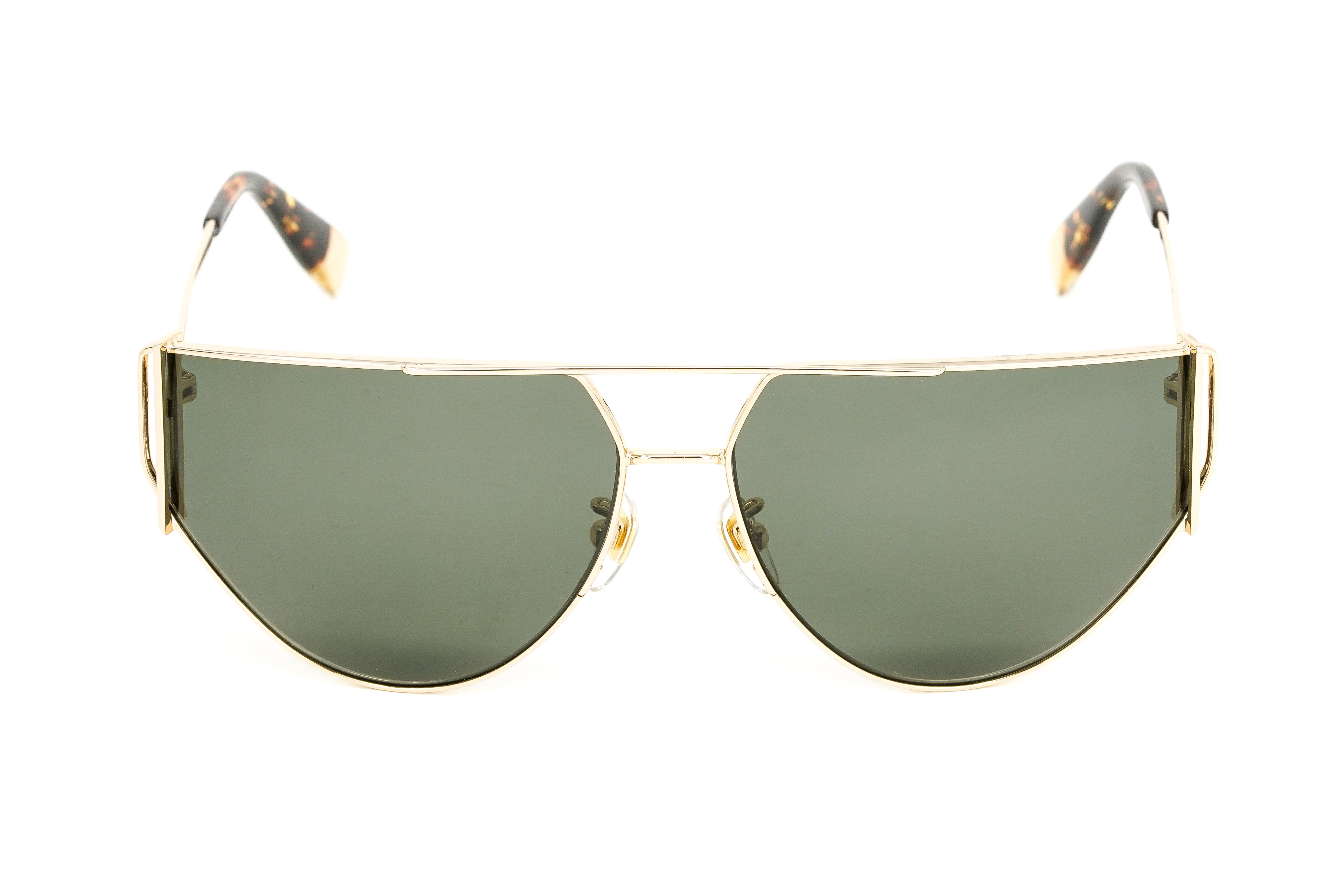 Furla Women's Sunglasses Half-Moon Pilot Gold SFU463 300Y-GR8 Sunglasses