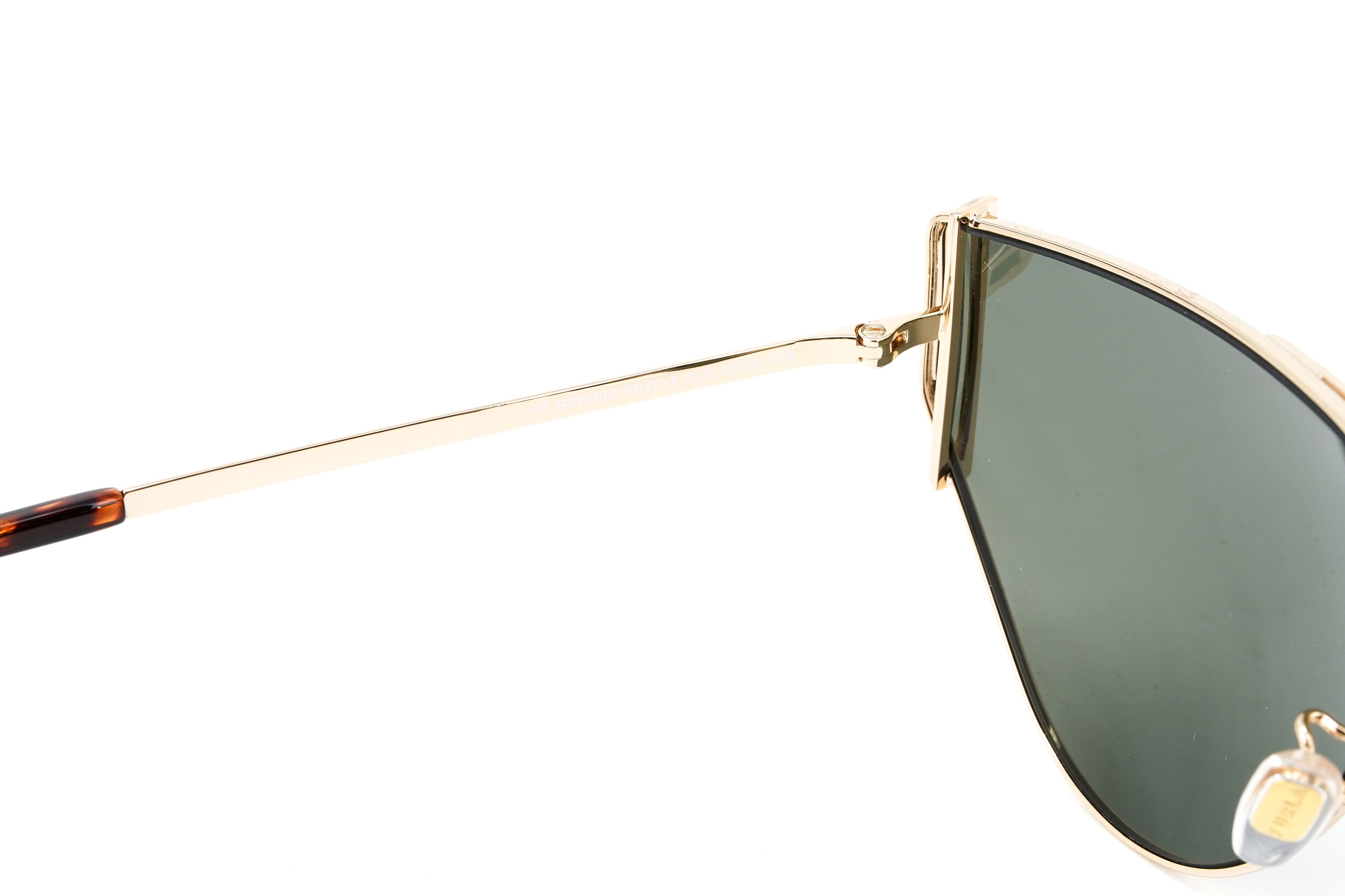 Furla Women's Sunglasses Half-Moon Pilot Gold SFU463 300Y-GR8 Sunglasses