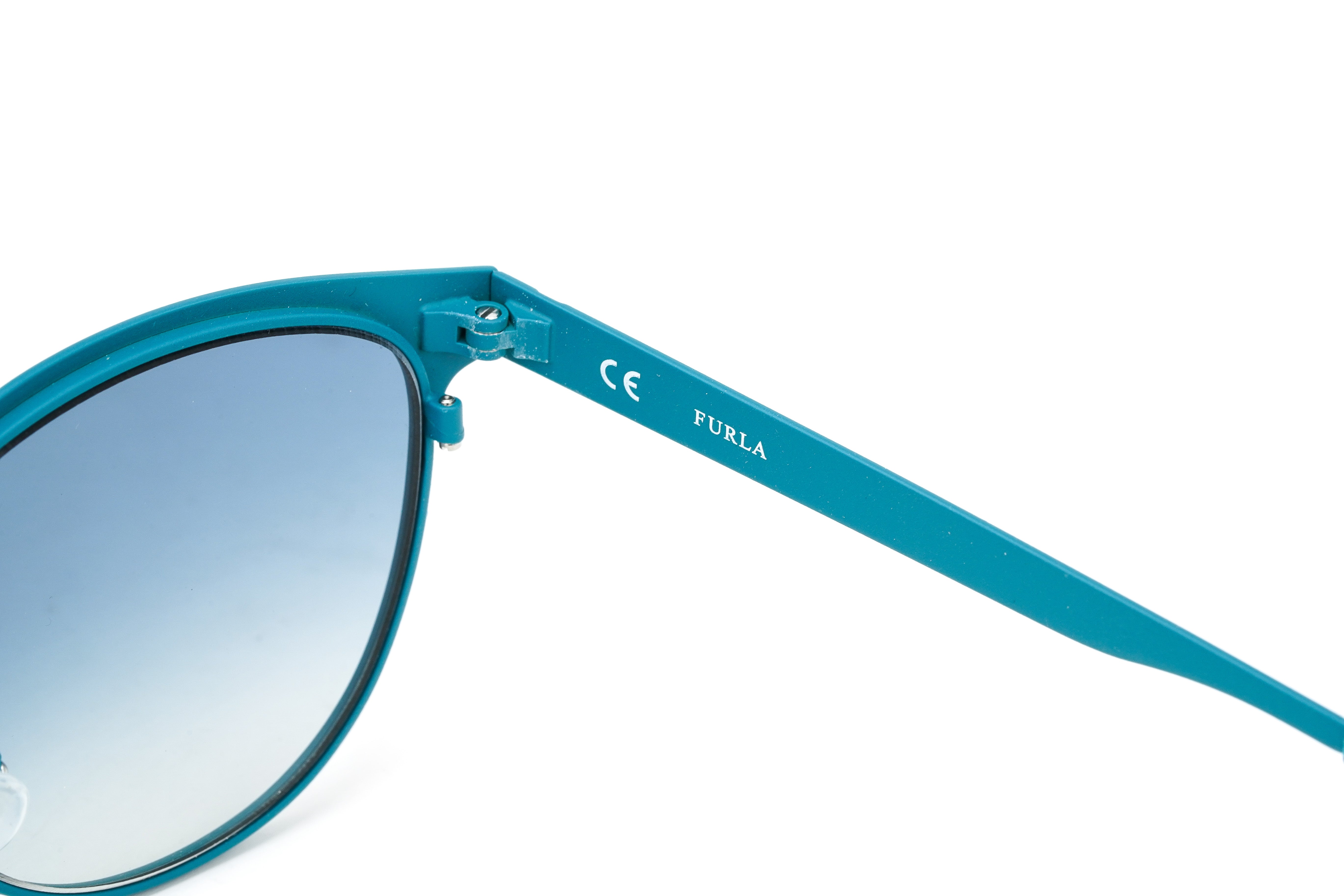 Furla Women's Sunglasses Classic Square Blue SU4340 1H9X-GR8 Sunglasses