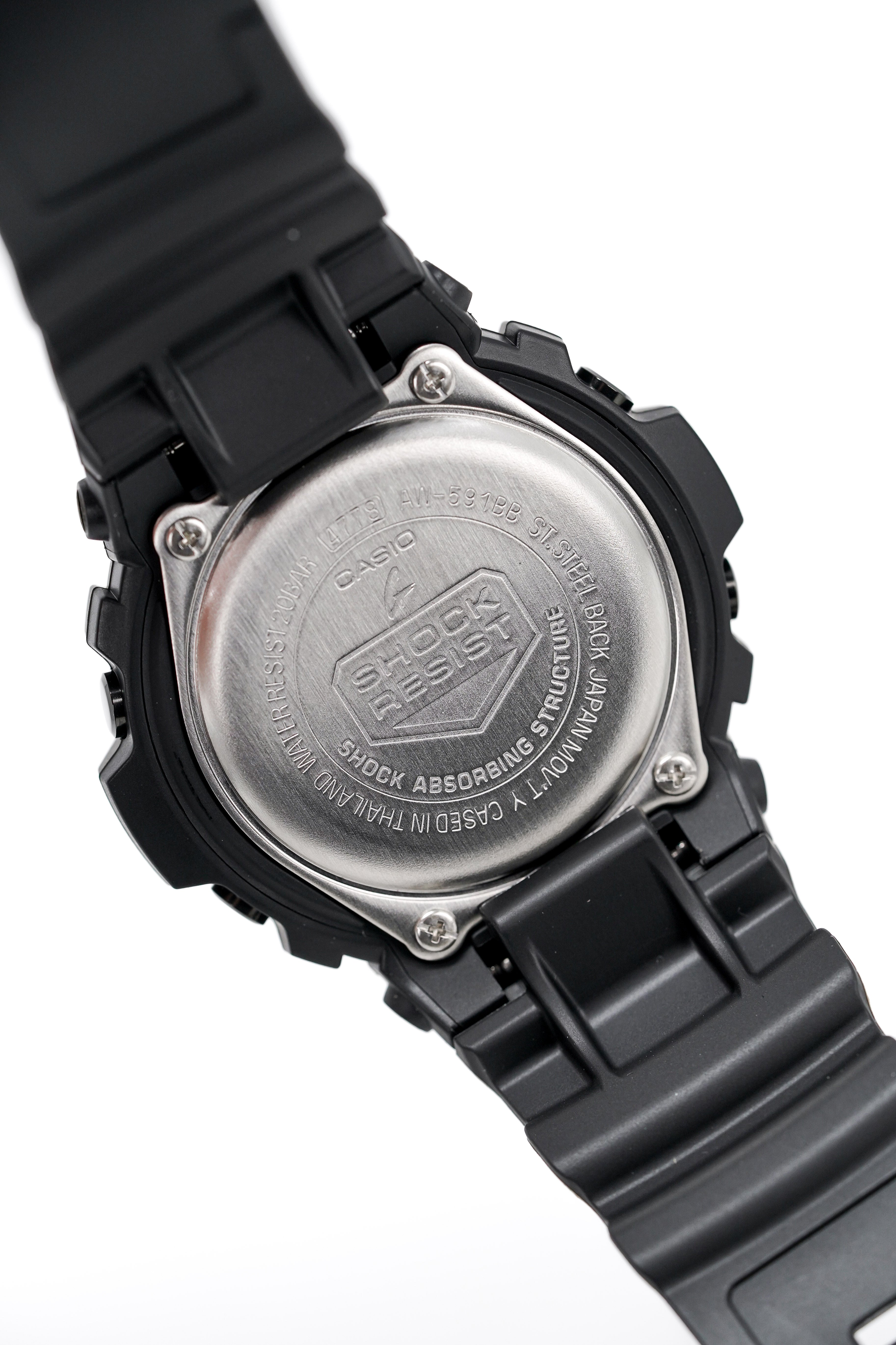 Casio G-Shock Watch Analogue-Digital Black on Black AW-591BB-1ADR-GR8 Sunglasses