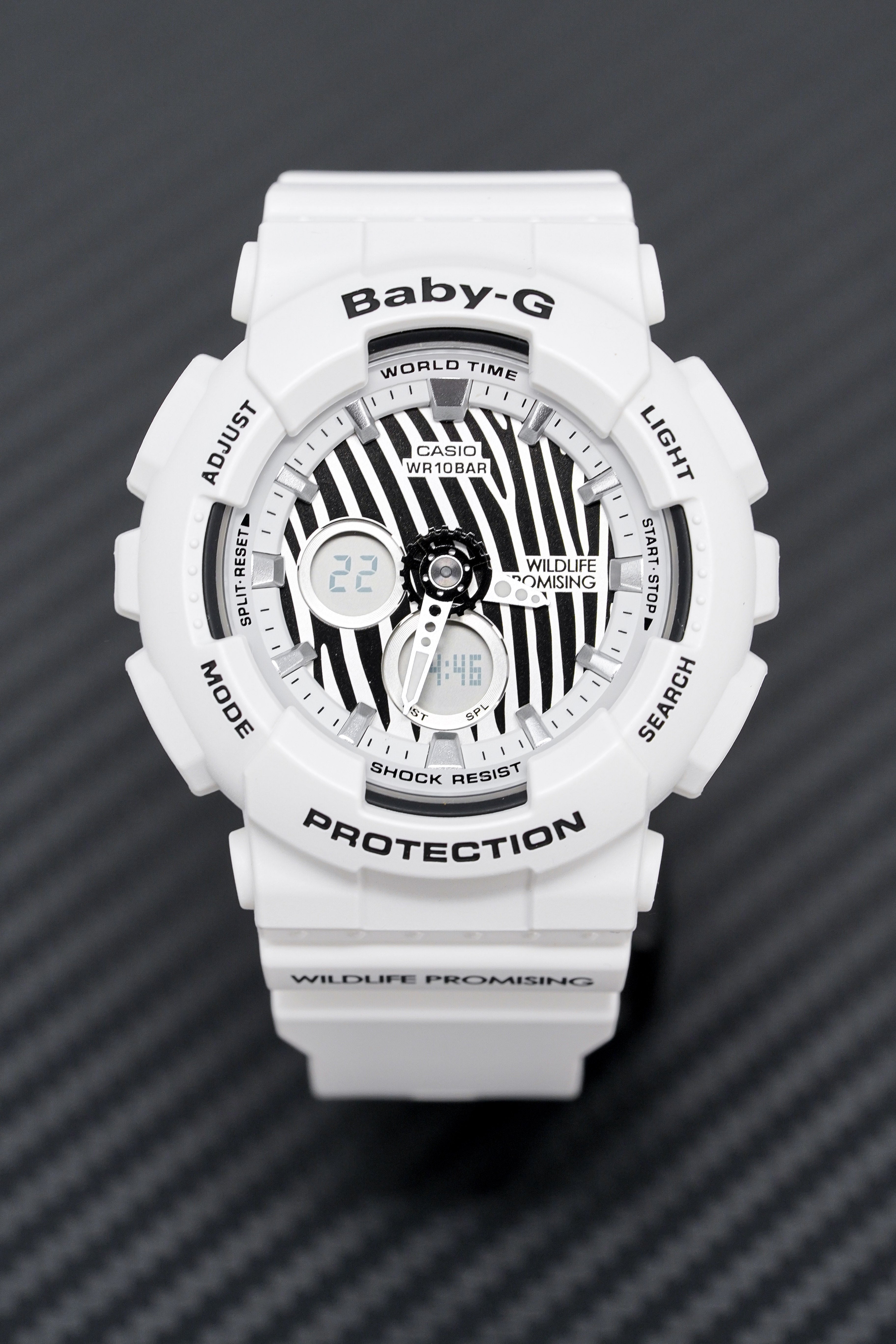 Casio Baby-G Watch Ladies Wildlife Promising Limited Edition Zebra BA-120WLP-7ADR-GR8 Sunglasses