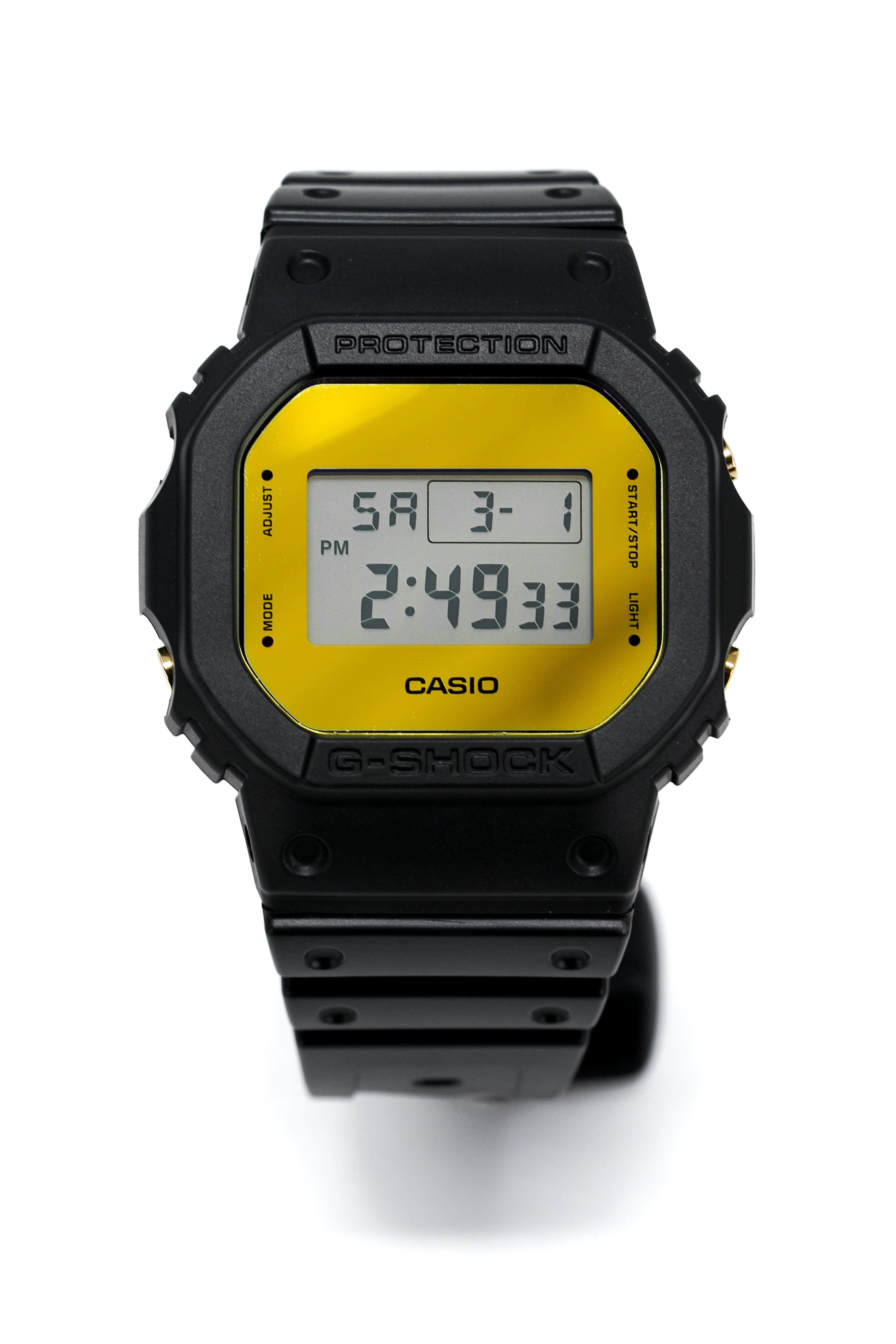 Casio G-Shock Watch Men's Square Metallic Gold Mirror Face DW-5600BBMB-1DR-GR8 Sunglasses