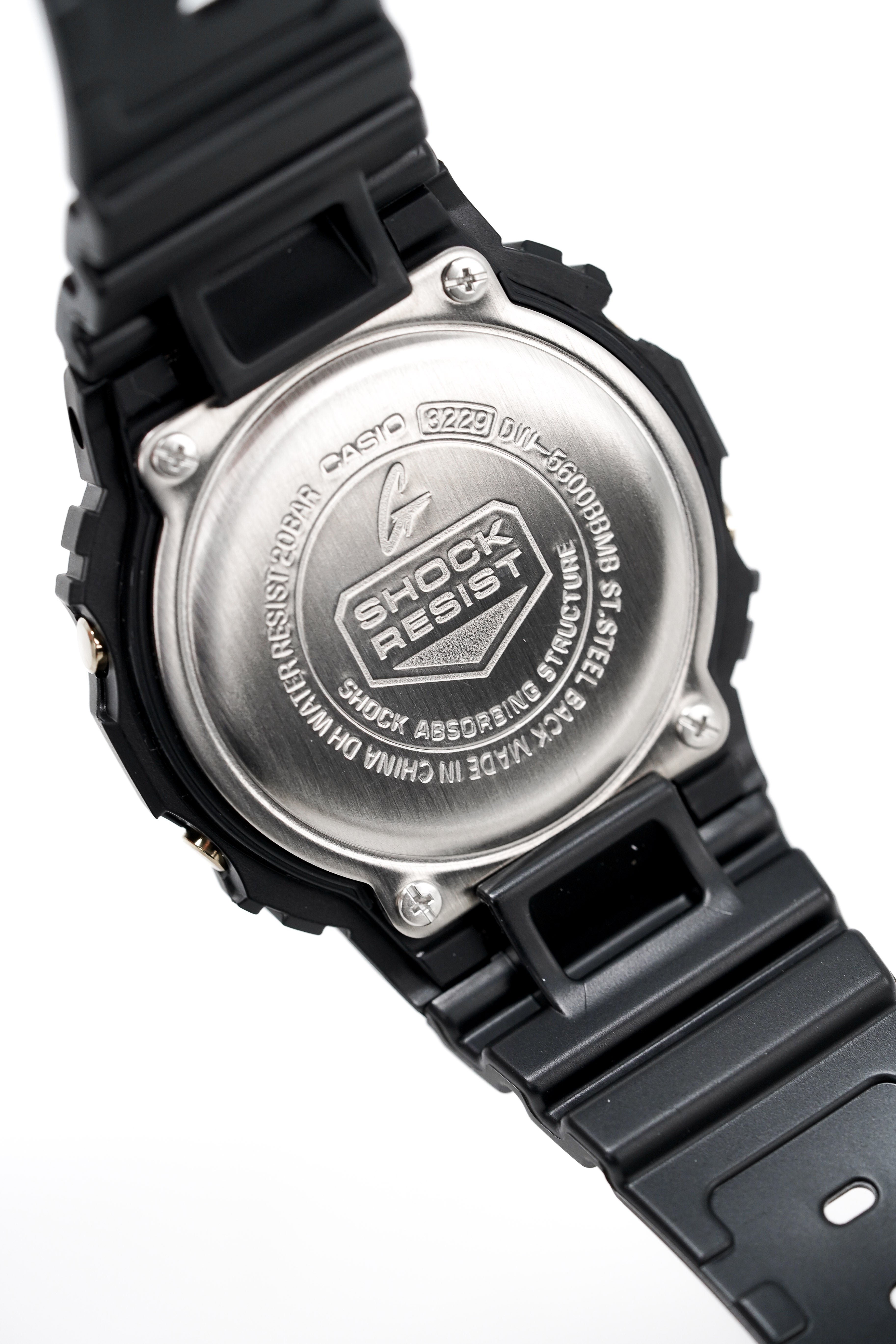 Casio G-Shock Watch Men's Square Metallic Gold Mirror Face DW-5600BBMB