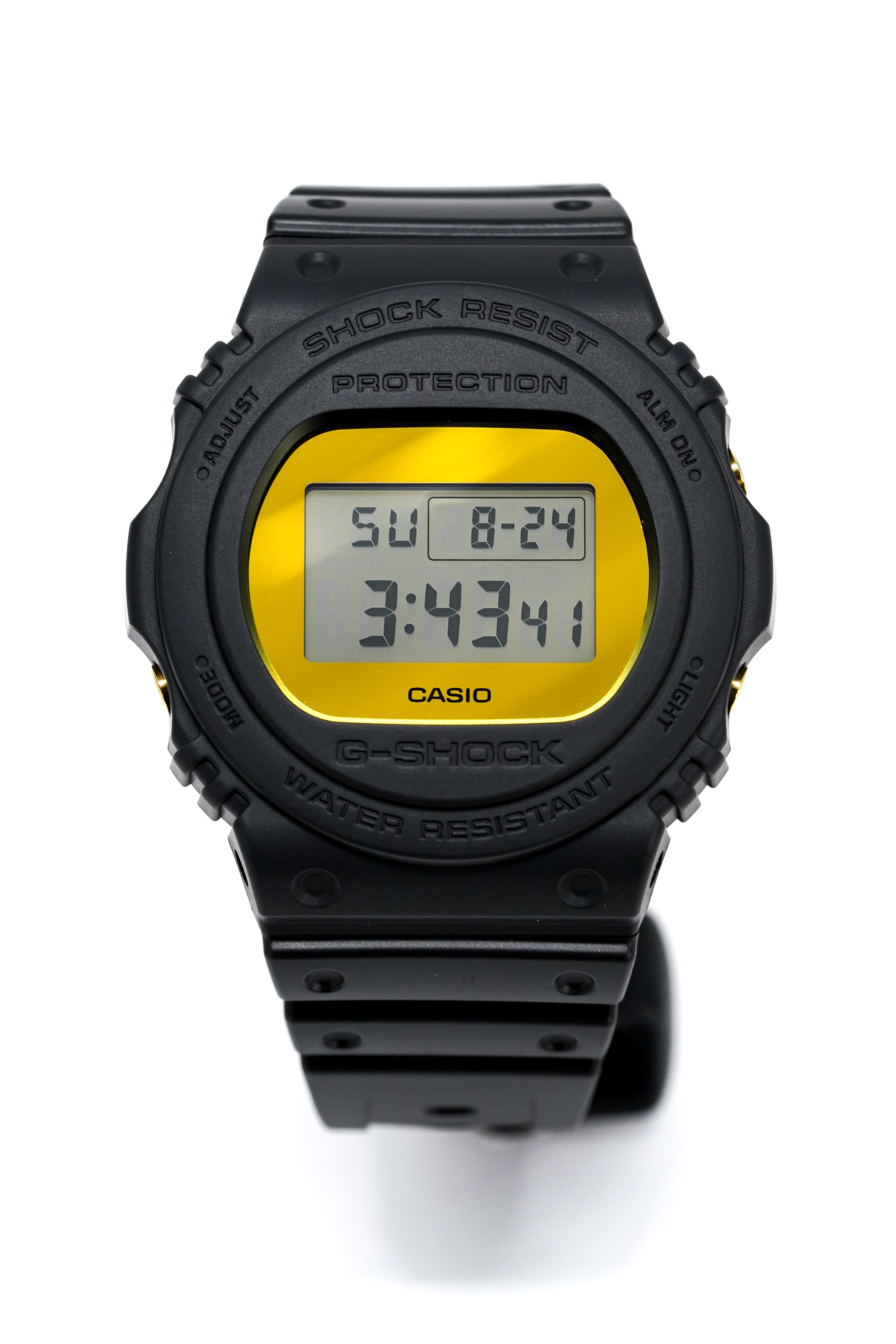 Casio G-Shock Watch Men's Round Metallic Gold Mirror Face DW-5700BBMB-1DR-GR8 Sunglasses