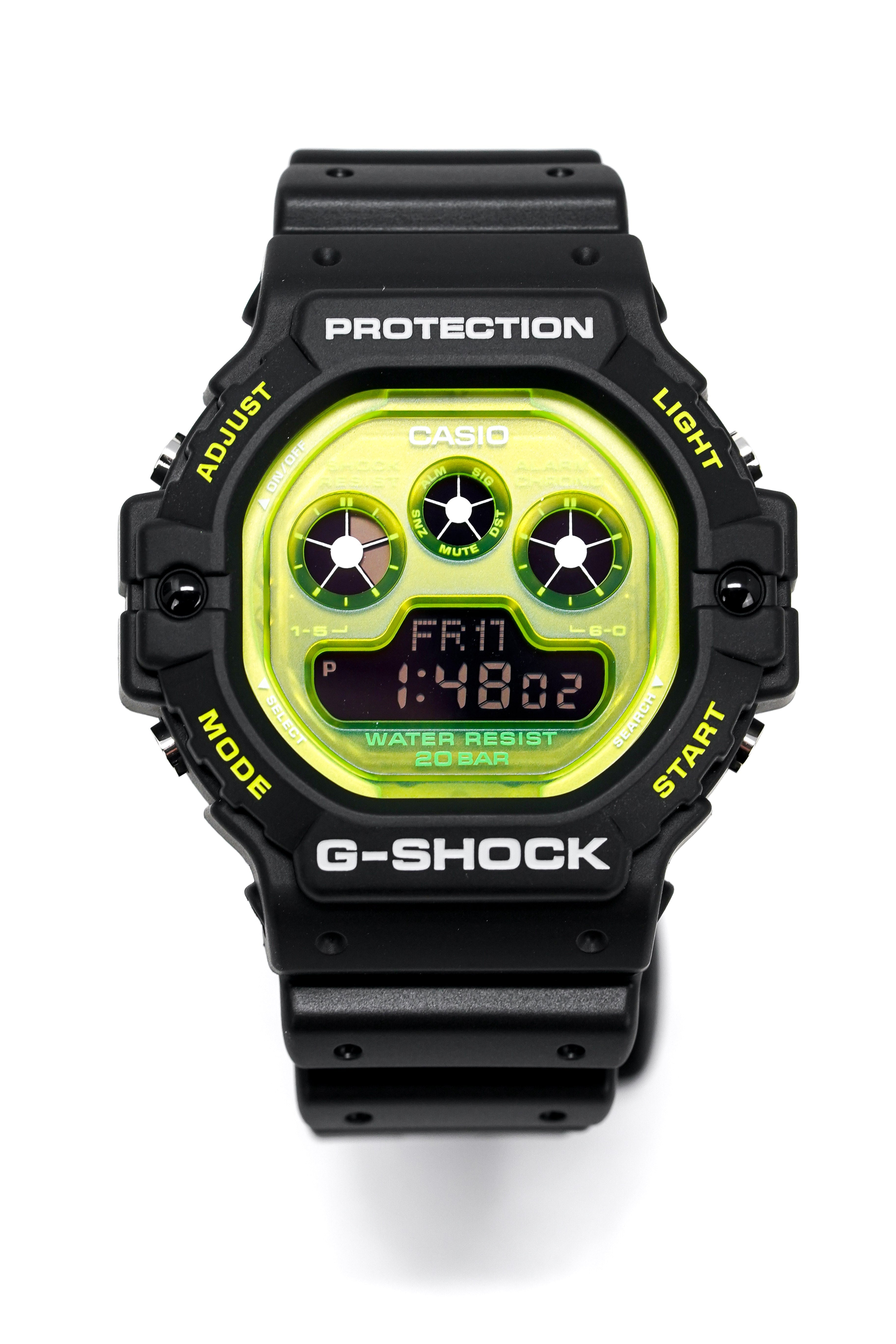 Casio G-Shock Watch Men's Shock Tech Skeleton Black/Green DW-5900TS-1DR-GR8 Sunglasses