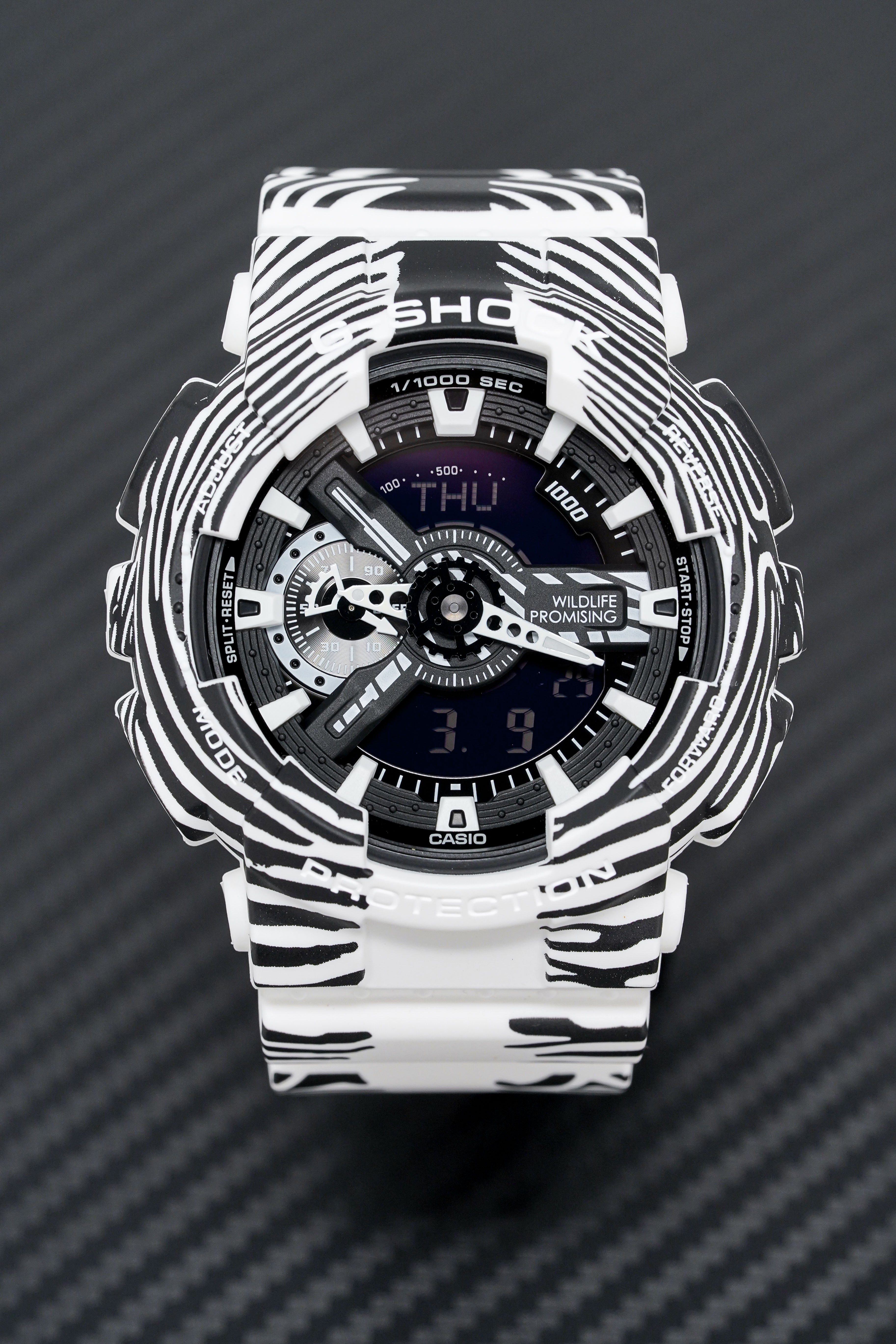 Casio G-Shock Watch Men's Wildlife Promising Limited Edition Zebra GA-110WLP-7ADR-GR8 Sunglasses
