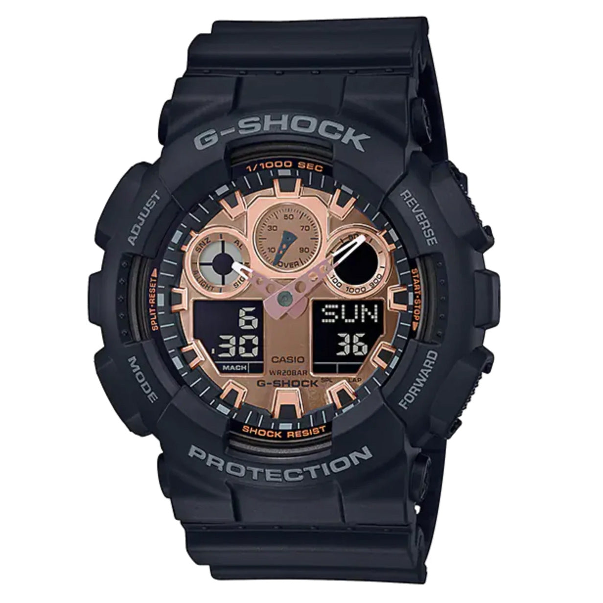 Casio G-Shock Watch Men's Rose Gold GA-100MMC-1ADR-GR8 Sunglasses