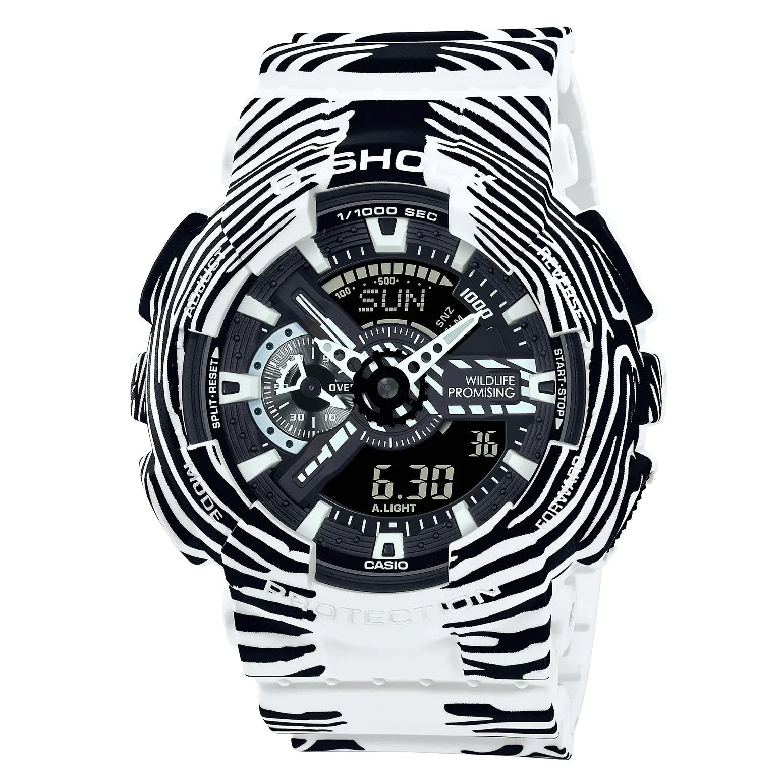 Casio G-Shock Watch Men's Wildlife Promising Limited Edition Zebra GA-110WLP-7ADR-GR8 Sunglasses