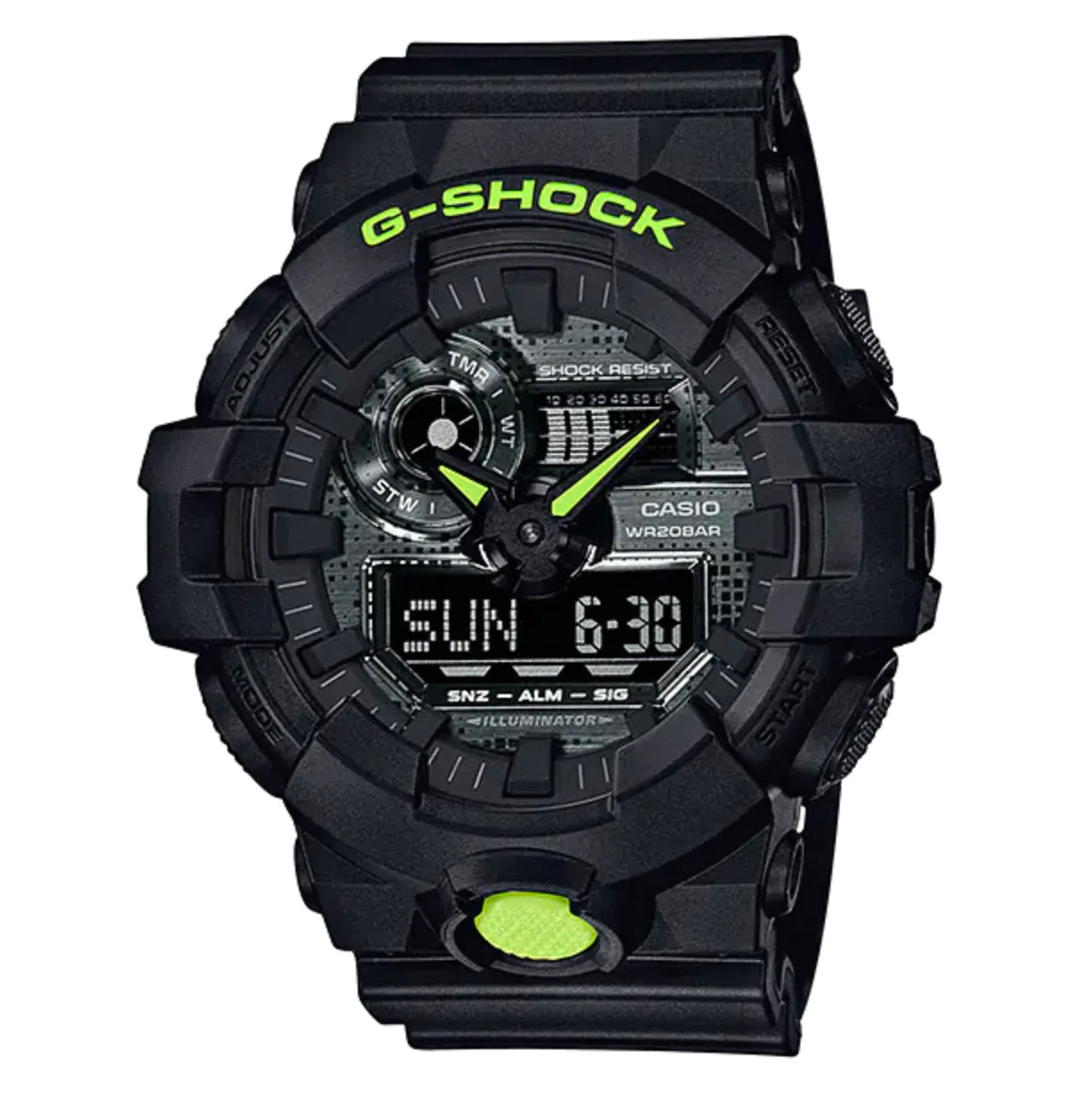 Casio G-Shock Watch Men's Oversized Neon Digital Camo GA-700DC-1ADR-GR8 Sunglasses