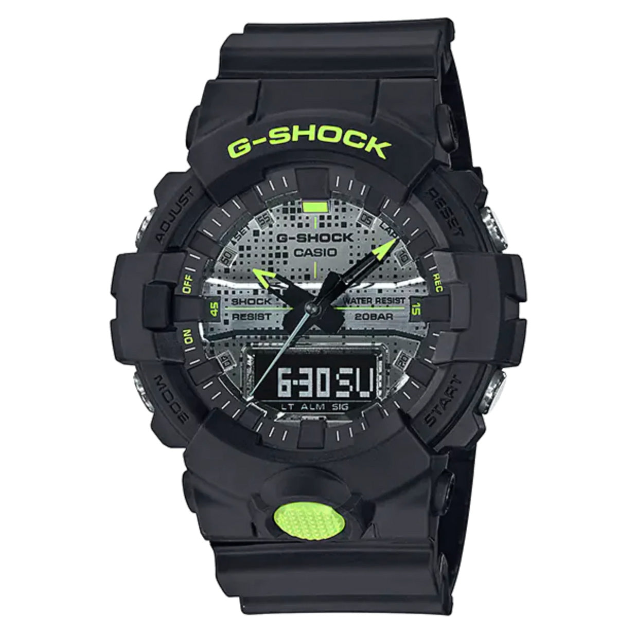 Casio G-Shock Watch Black/Neon Digital Camo GA-800DC-1ADR-GR8 Sunglasses