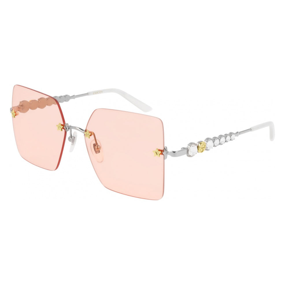 Gucci Women's Sunglasses Oversized Square Pink GG0644S-003 56-GR8 Sunglasses