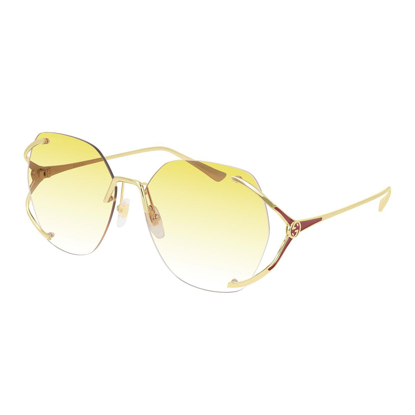 Gucci Women's Sunglasses Oversized Oval Gold GG0651S-005 59-GR8 Sunglasses