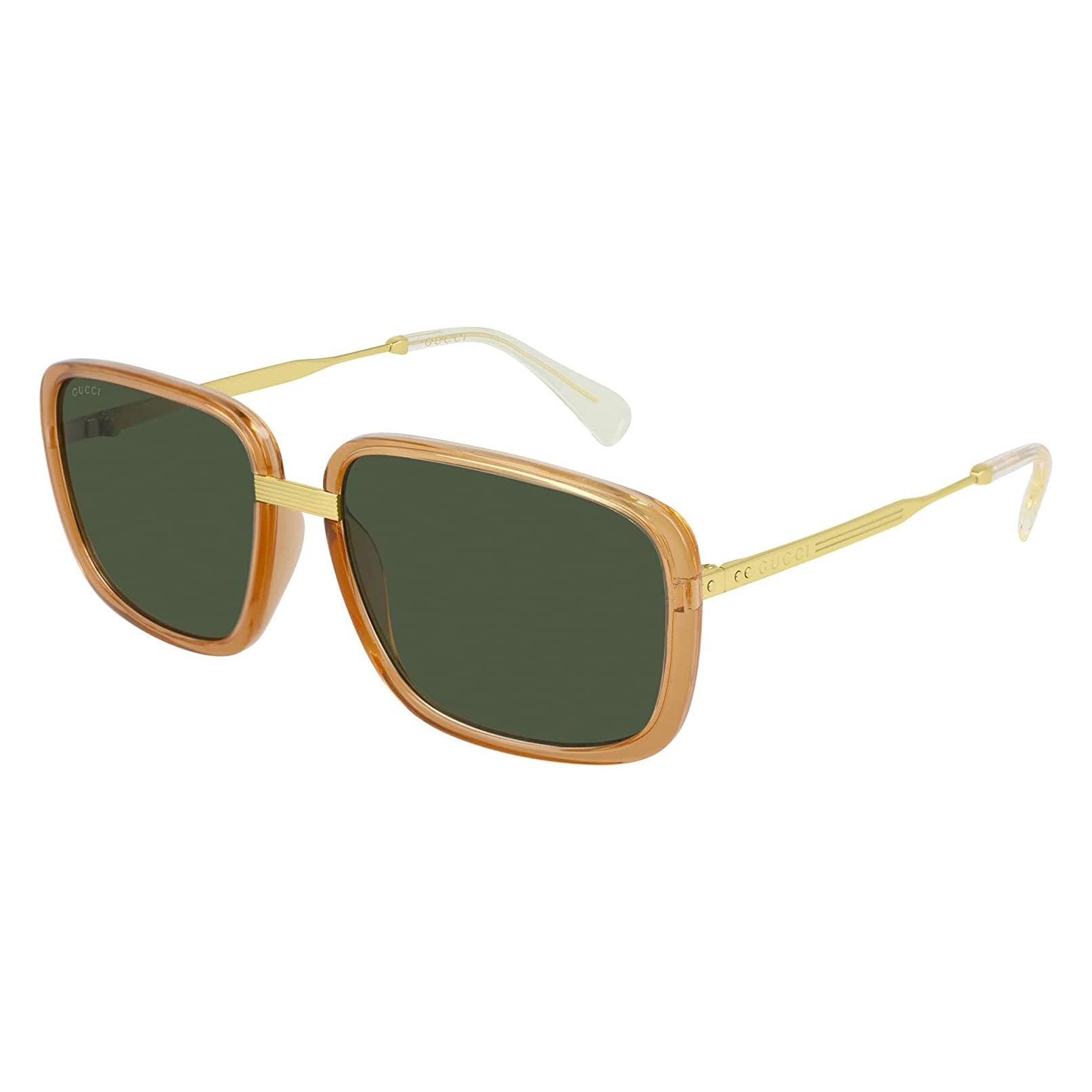 Gucci Unisex Sunglasses Rectangle Orange/Gold GG0787S-003 61-GR8 Sunglasses