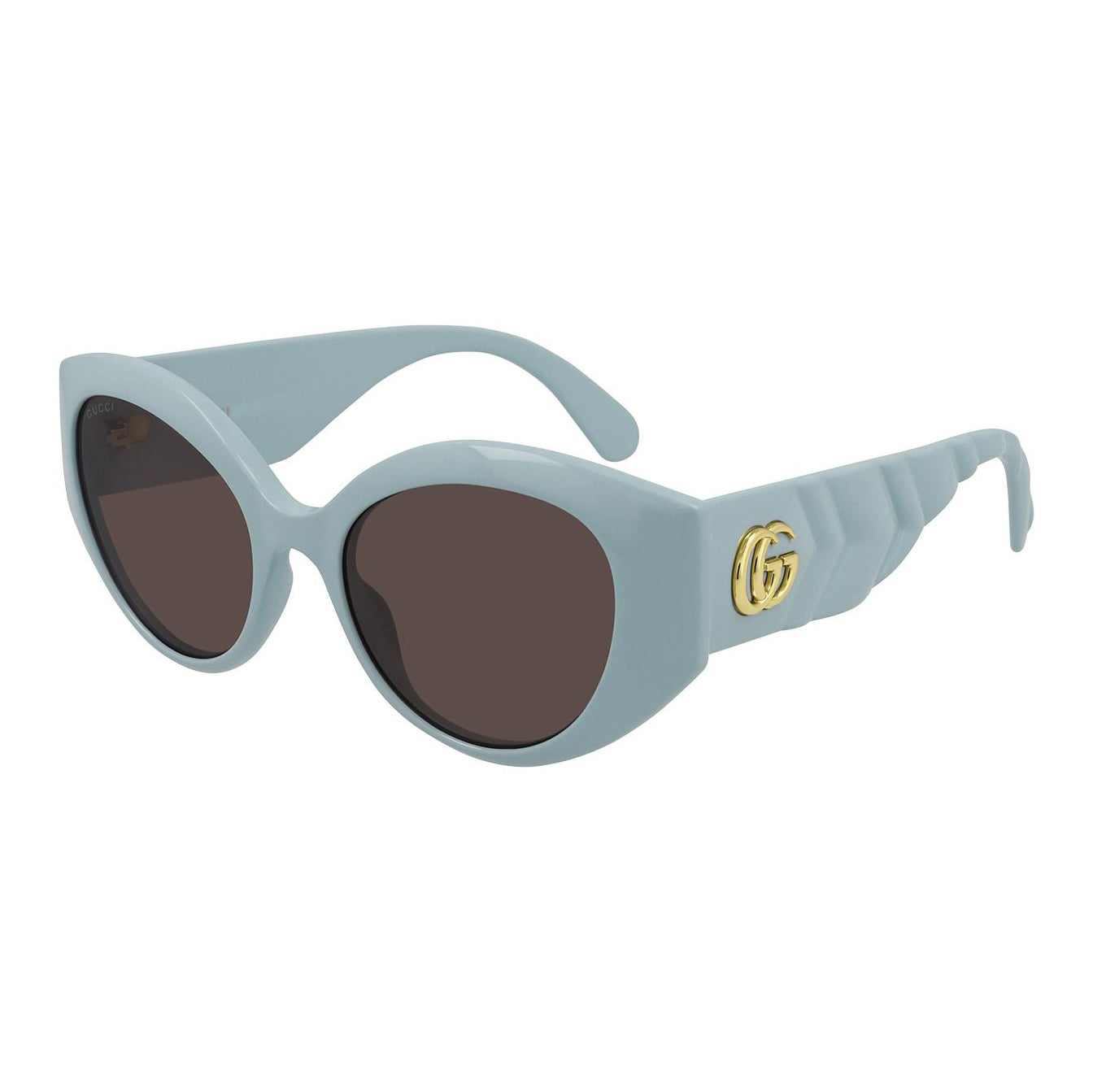 Gucci Women's Sunglasses Oversized Cat Eye Blue GG0809S-004 52-GR8 Sunglasses