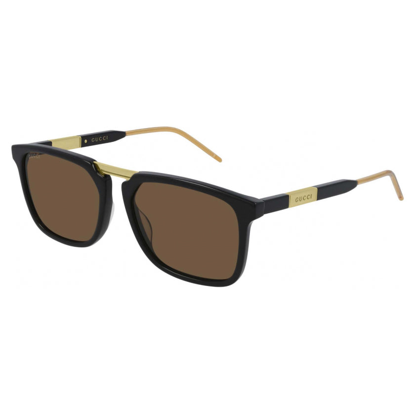 Gucci Men's Sunglasses Classic Square Black Gold GG0842S-001 56-GR8 Sunglasses