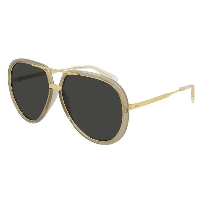 Gucci Unisex Sunglasses Oversized Pilot Gold GG0904S-002 61-GR8 Sunglasses