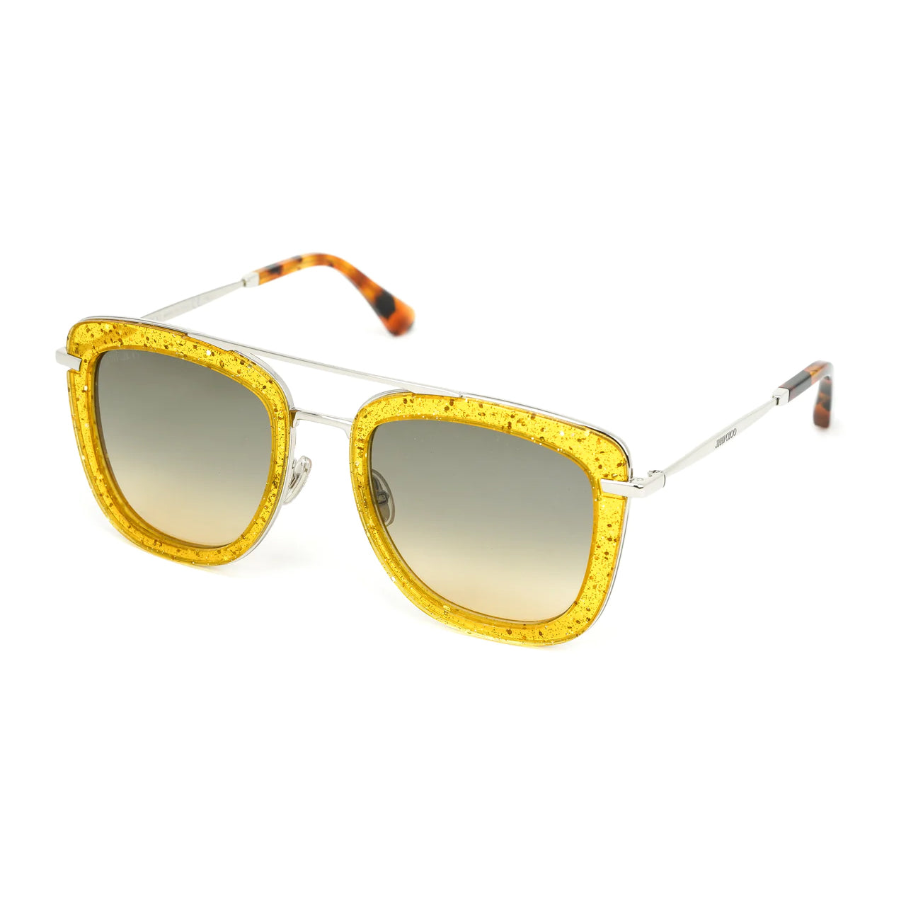 Jimmy Choo Women's Sunglasses Browline Yellow/Grey GLOSSY/S 40G-GR8 Sunglasses
