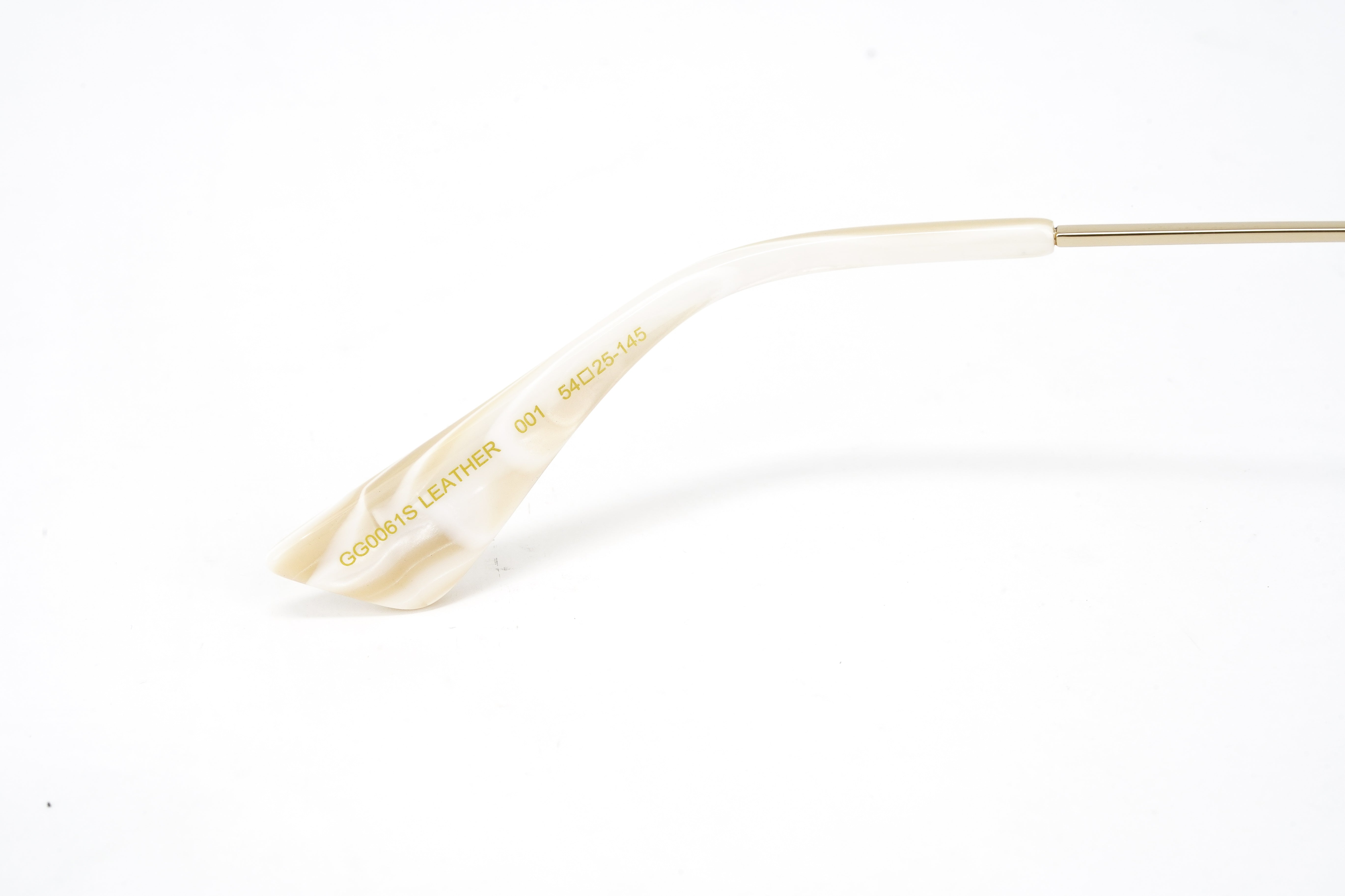 Gucci Women's Sunglasses Round Pilot Pink GG0061S LEATHER-001 54-GR8 Sunglasses