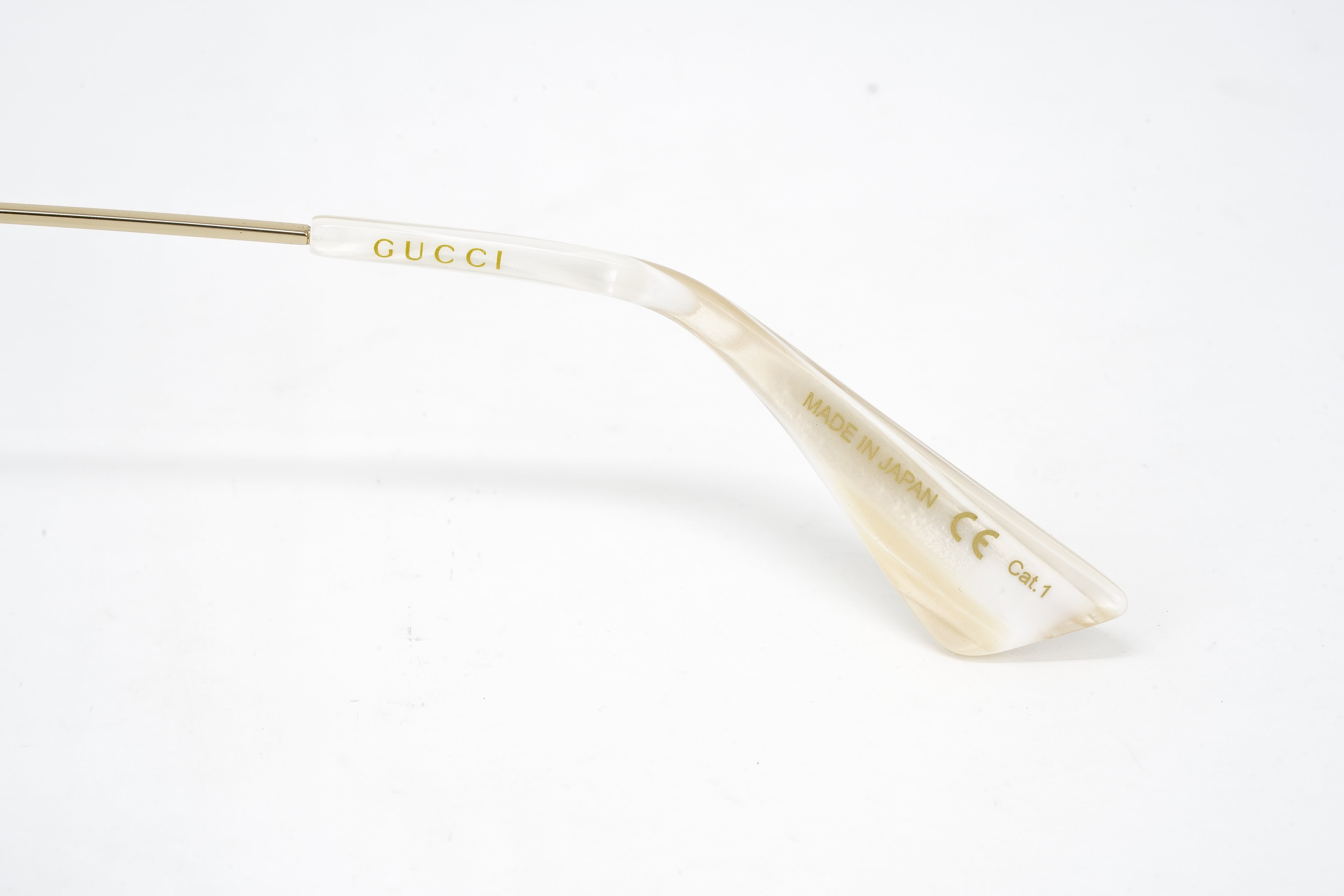 Gucci Women's Sunglasses Round Pilot Blue GG0061S LEATHER-002 54-GR8 Sunglasses