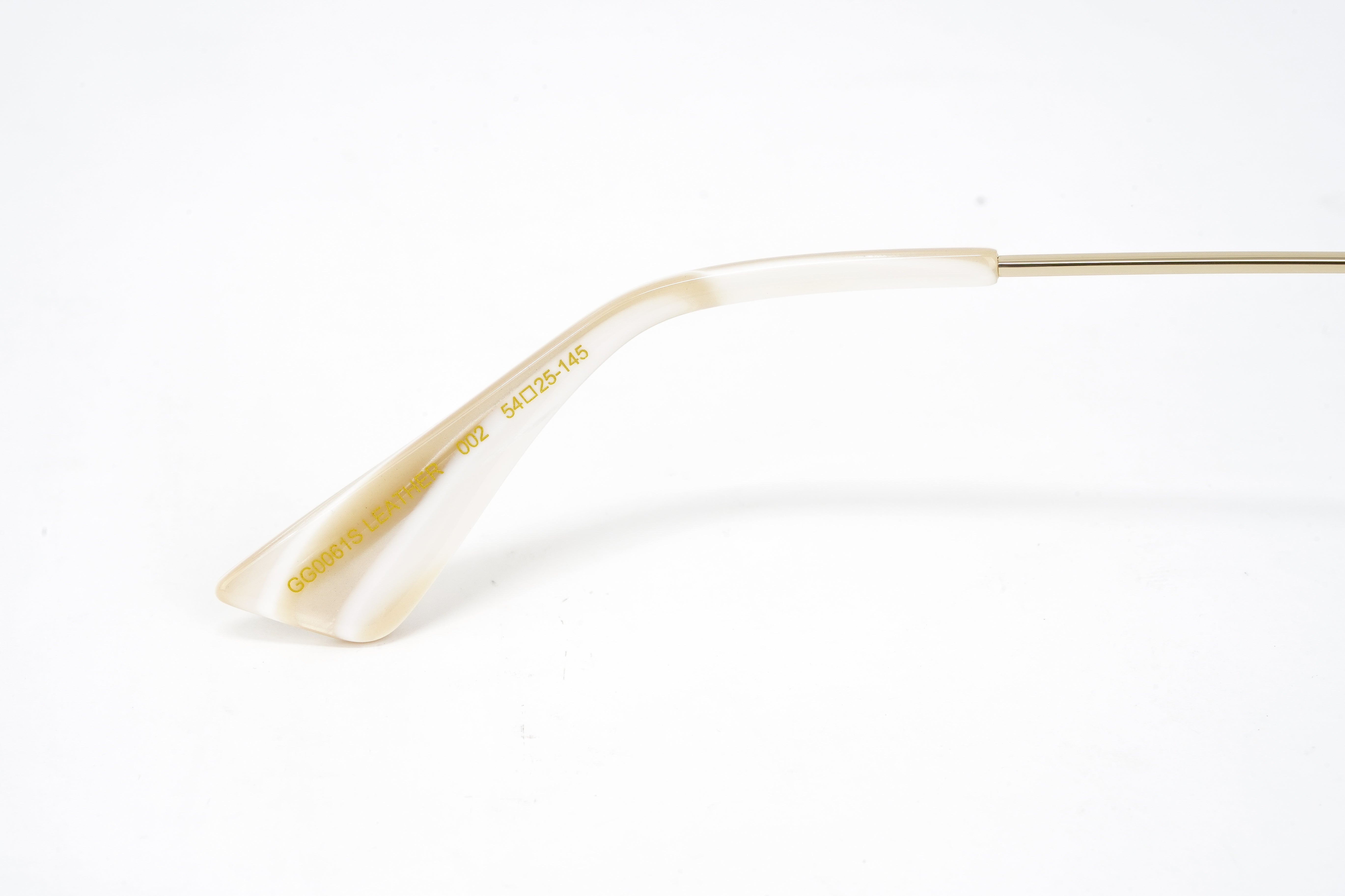 Gucci Women's Sunglasses Round Pilot Blue GG0061S LEATHER-002 54-GR8 Sunglasses