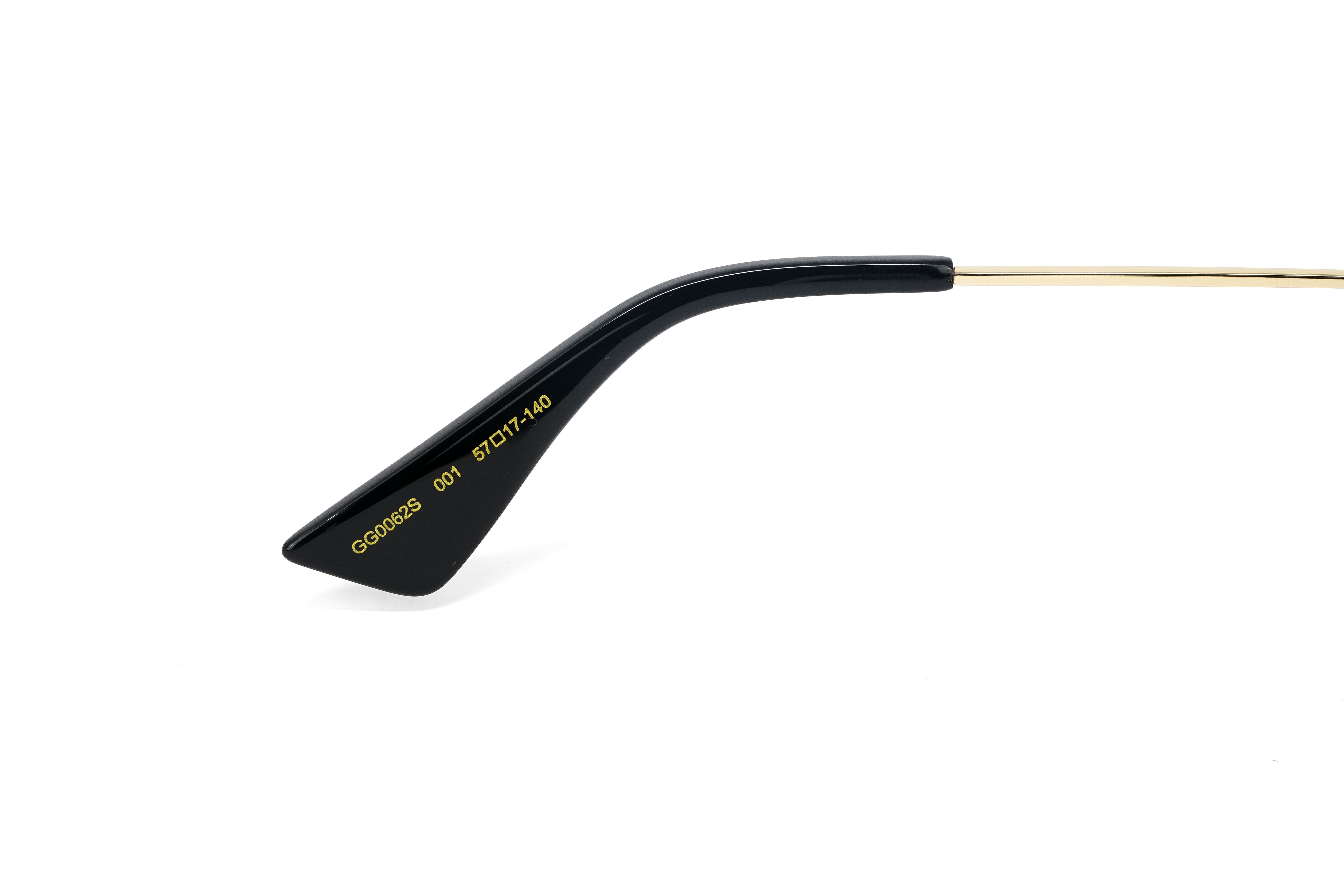 Gucci Women's Sunglasses Oversized Pilot Black/Gold GG0062S-001 57-GR8 Sunglasses