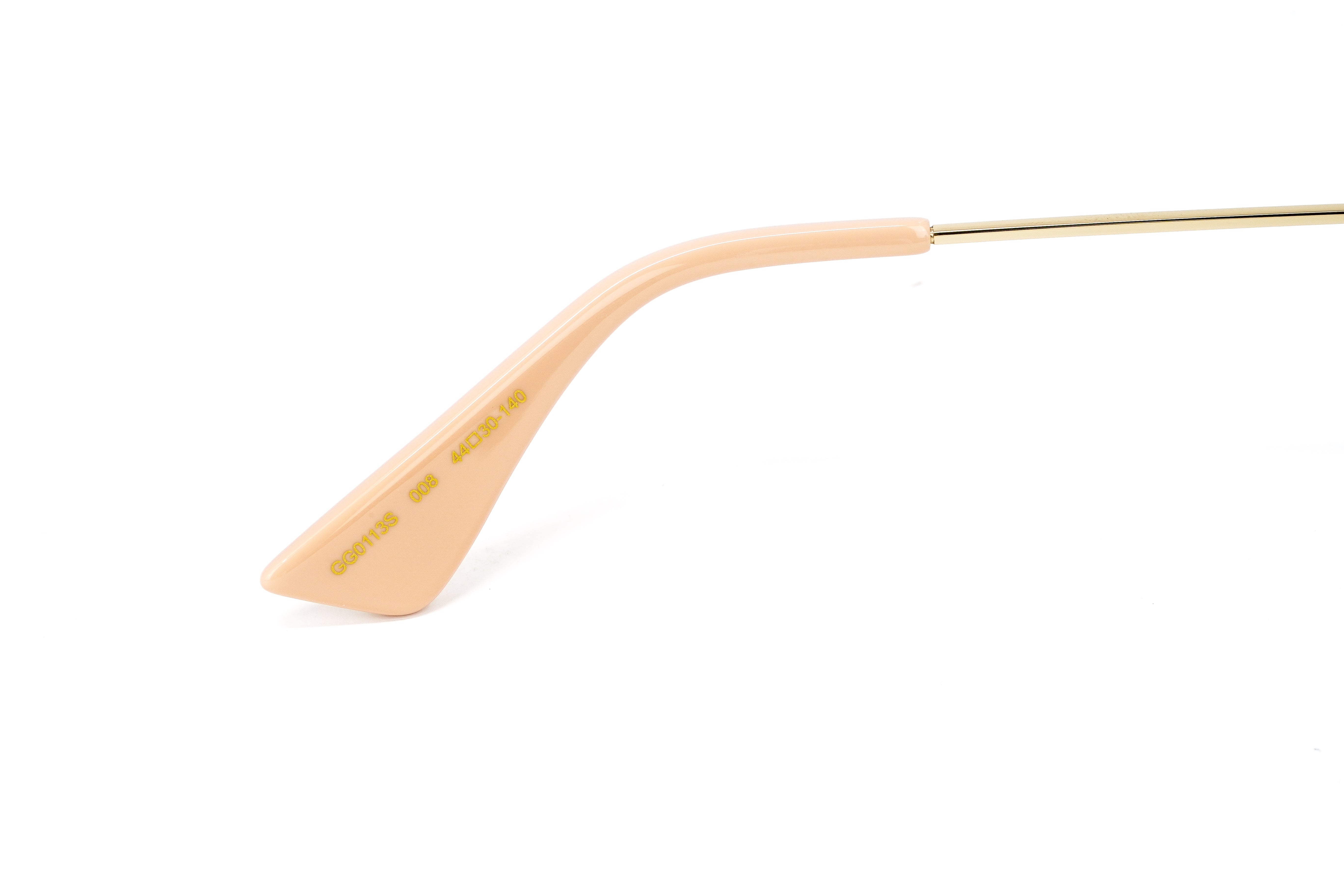 Gucci Women's Sunglasses Oversized Round Gold Band GG0113S-008 44-GR8 Sunglasses