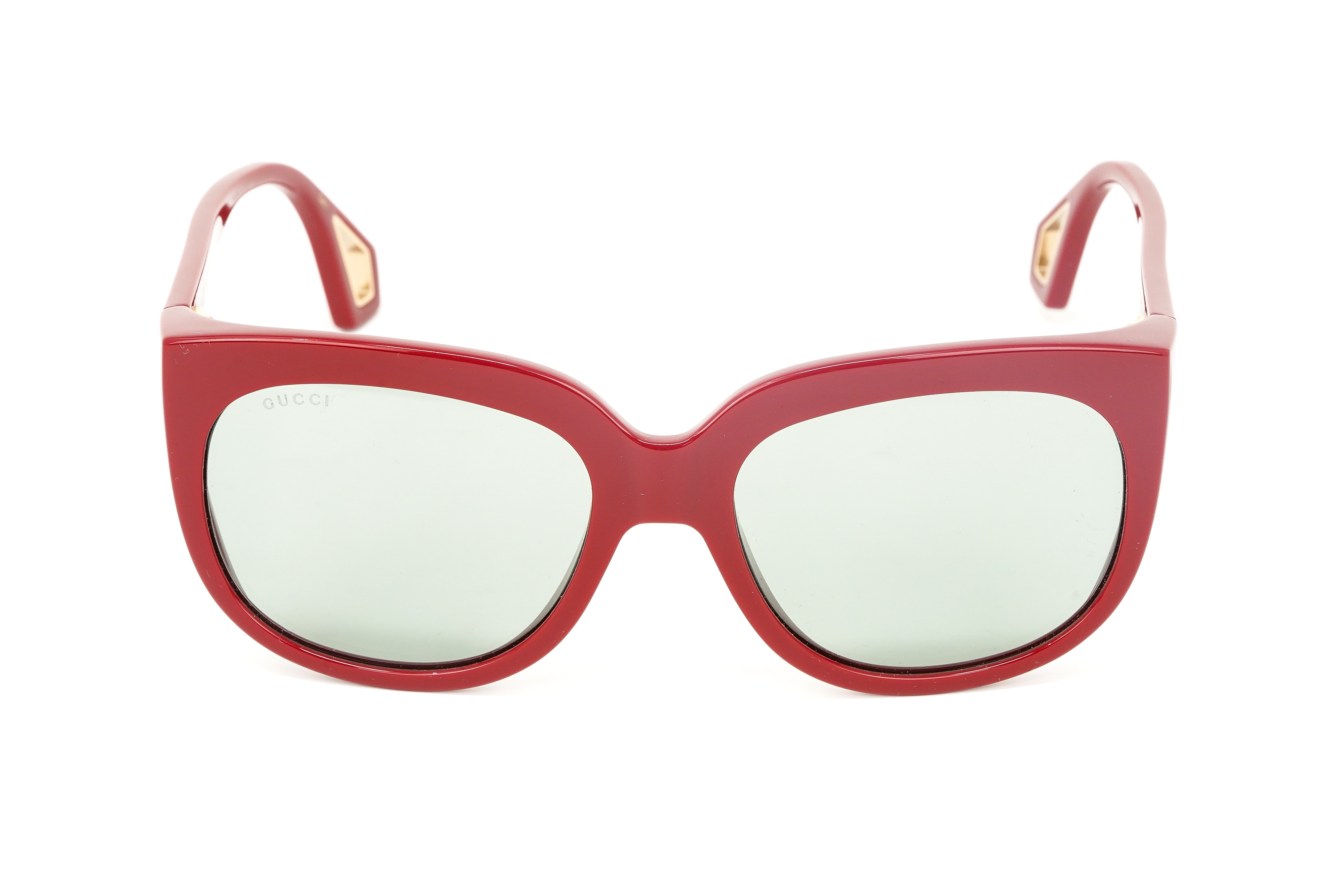 Gucci Women's Sunglasses Wraparound Rectangle Red GG0468S-003 57-GR8 Sunglasses