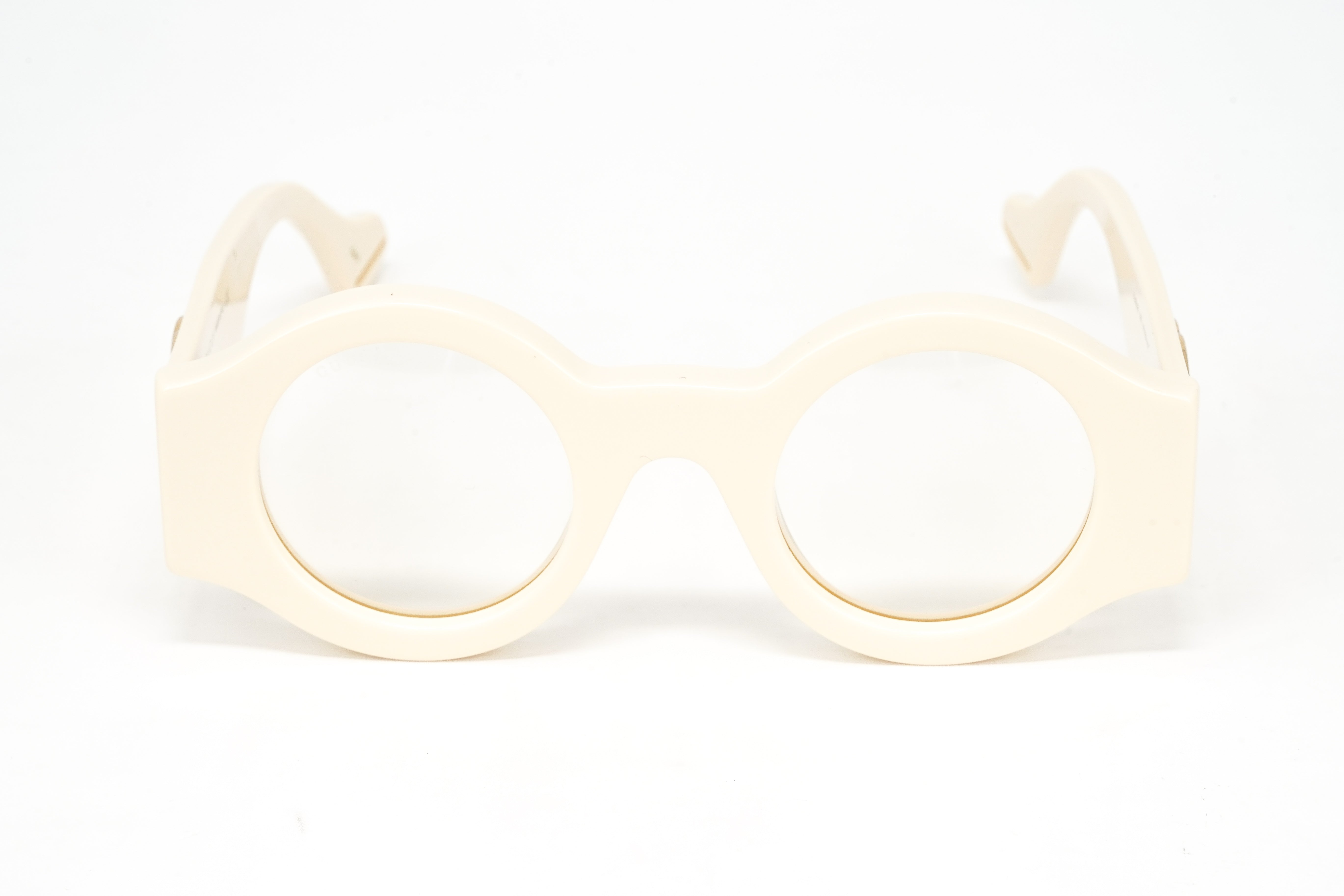 Gucci Men's Sunglasses Oversized Round Chunky Ivory GG0629S-002 47-GR8 Sunglasses