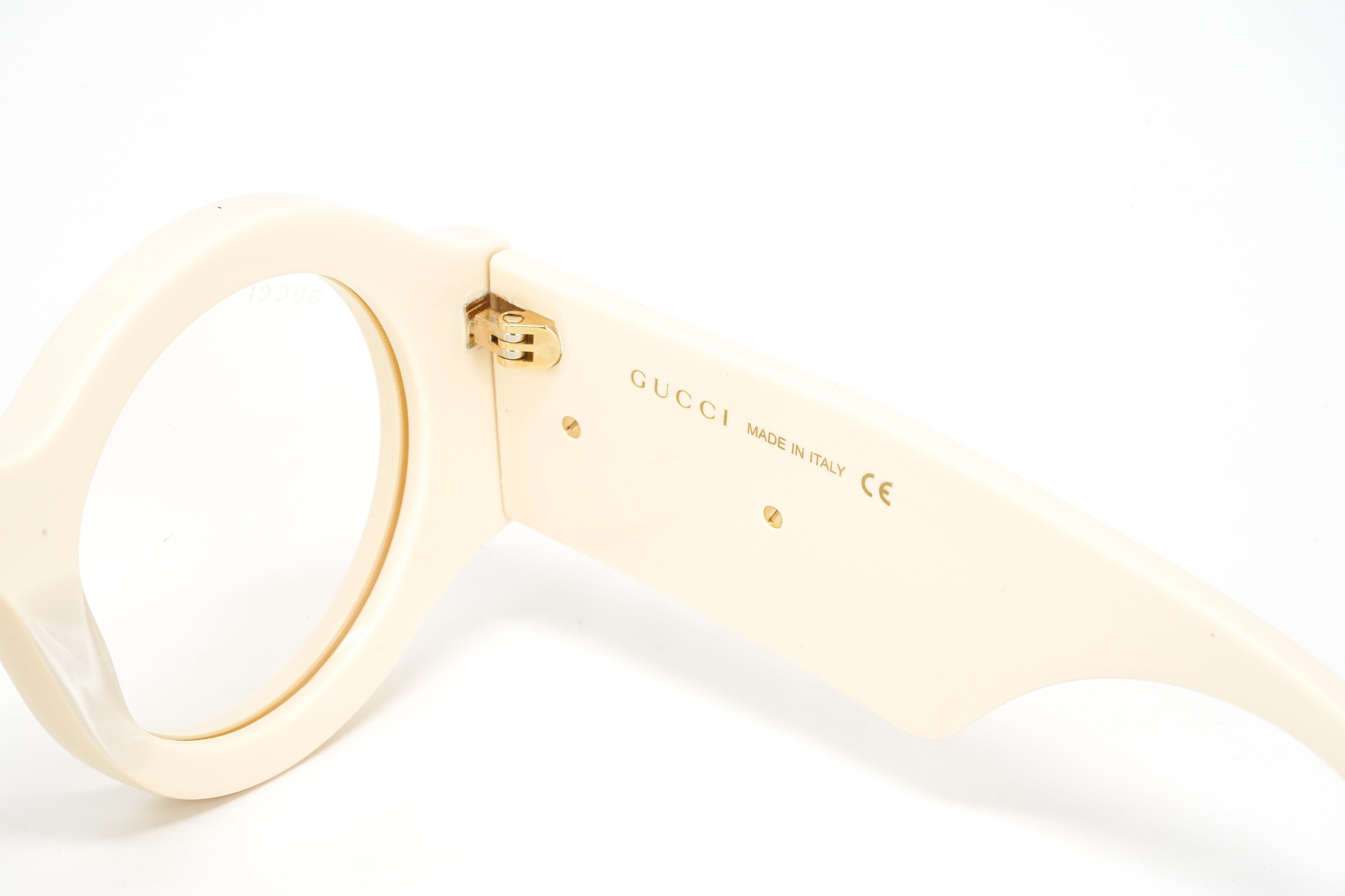 Gucci Men's Sunglasses Oversized Round Chunky Ivory GG0629S-002 47-GR8 Sunglasses