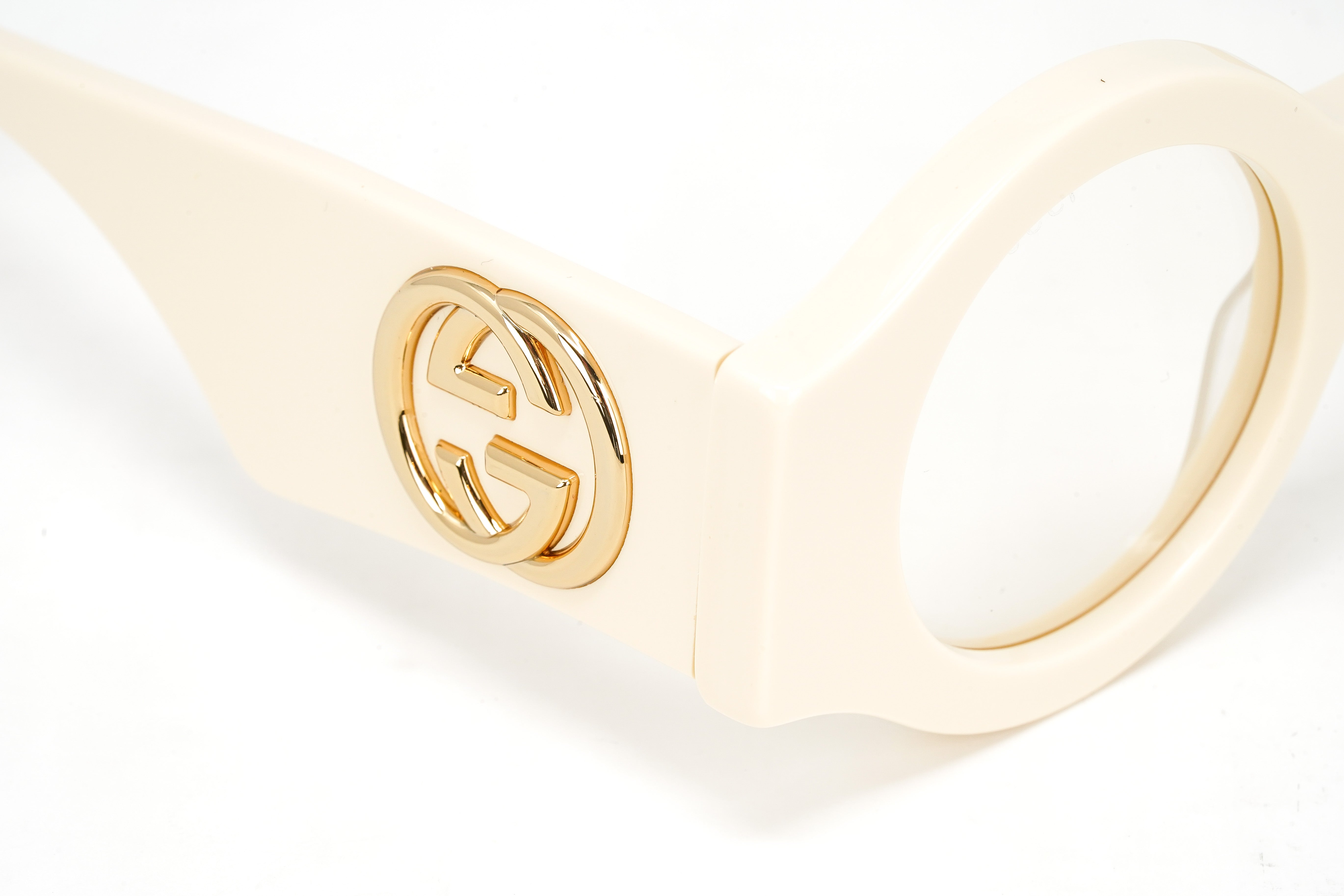 Gucci Men's Sunglasses Oversized Round Chunky Ivory GG0629S-002 47-GR8 Sunglasses