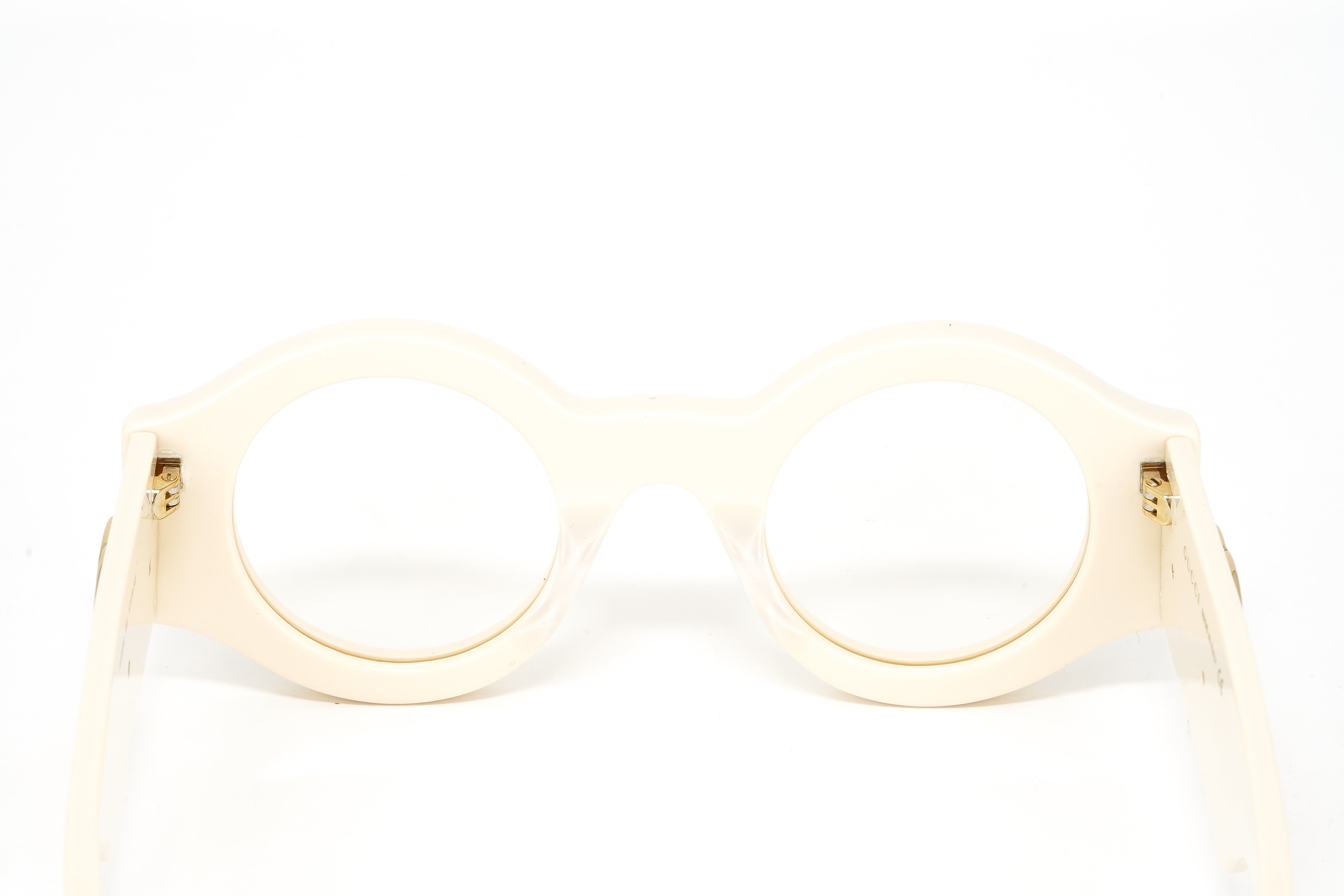 Gucci Men's Sunglasses Oversized Round Chunky Ivory GG0629S-002 47-GR8 Sunglasses