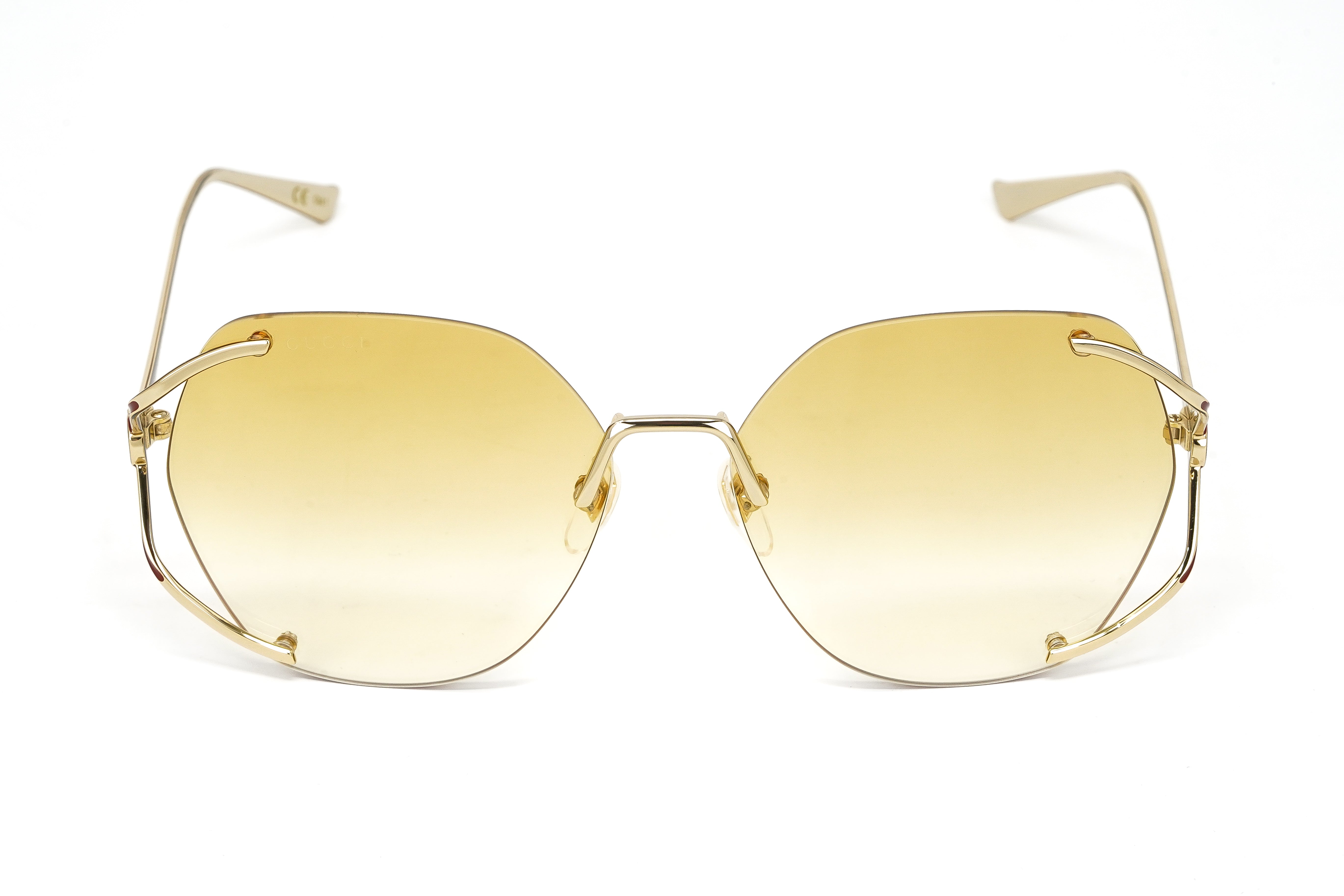 Gucci Women's Sunglasses Oversized Oval Gold GG0651S-005 59-GR8 Sunglasses