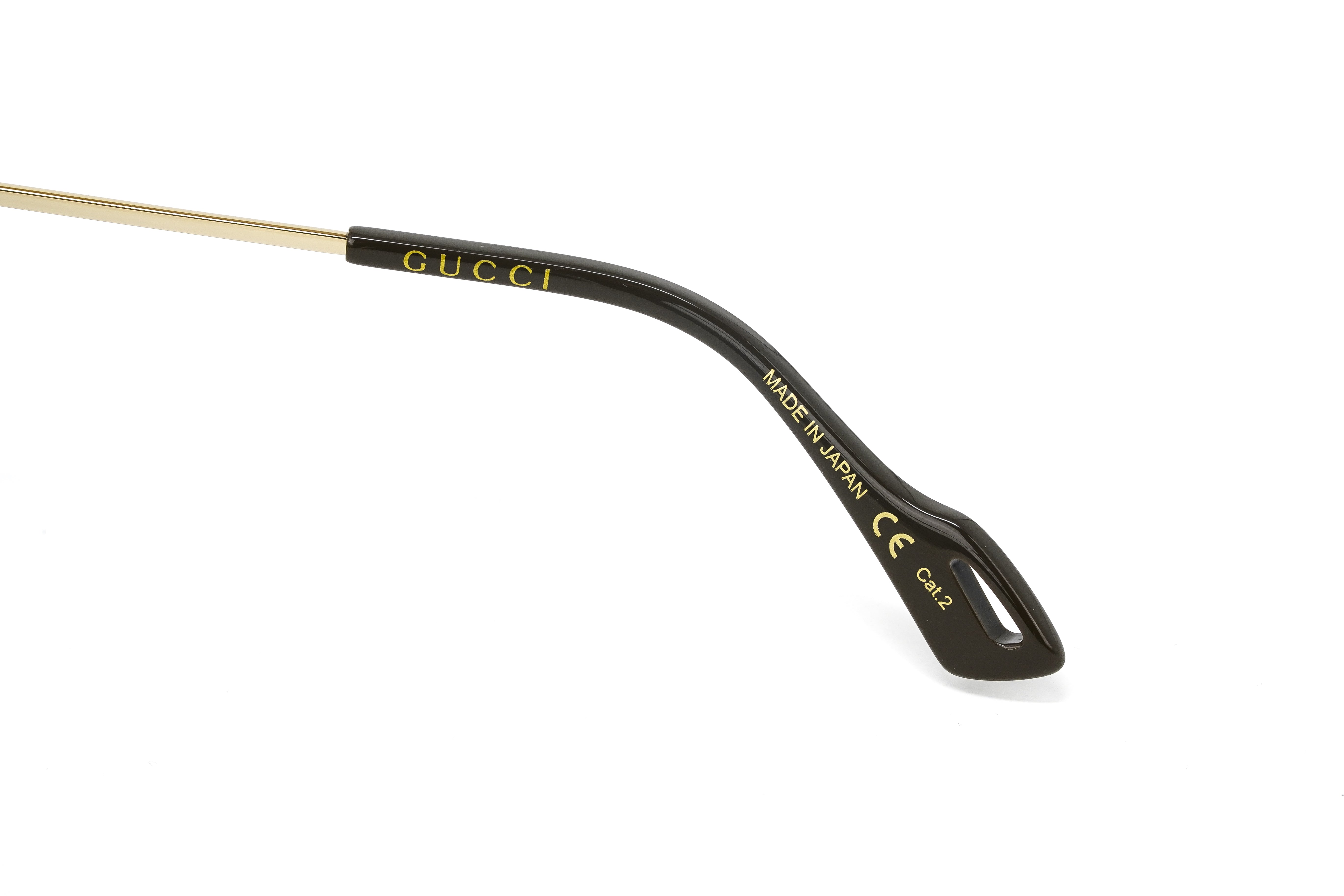 Gucci Unisex Sunglasses Oversized Pilot Blue Gold GG0740S-002 61-GR8 Sunglasses