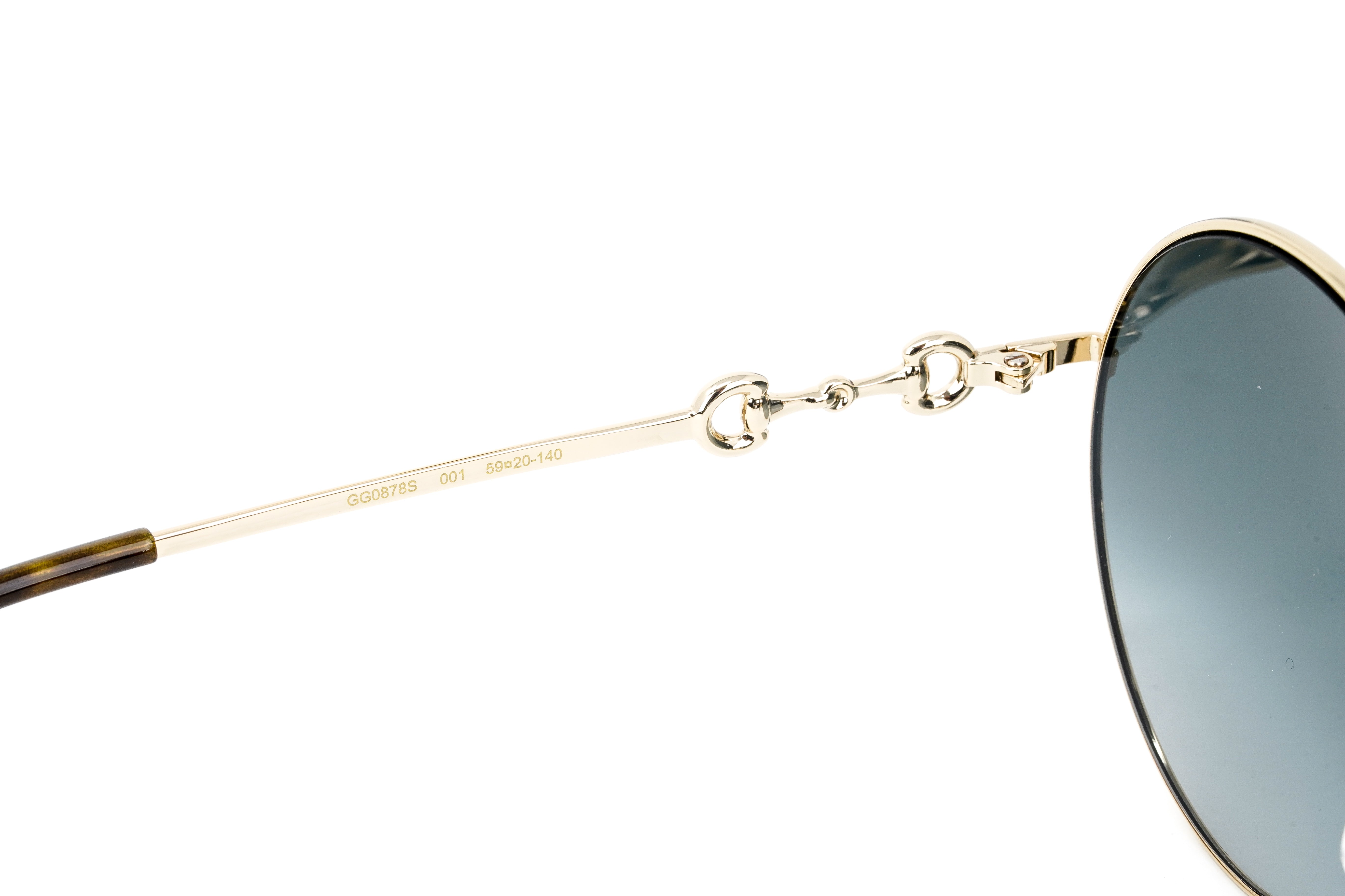 Gucci Women's Sunglasses Round Gold GG0878S-001 59-GR8 Sunglasses