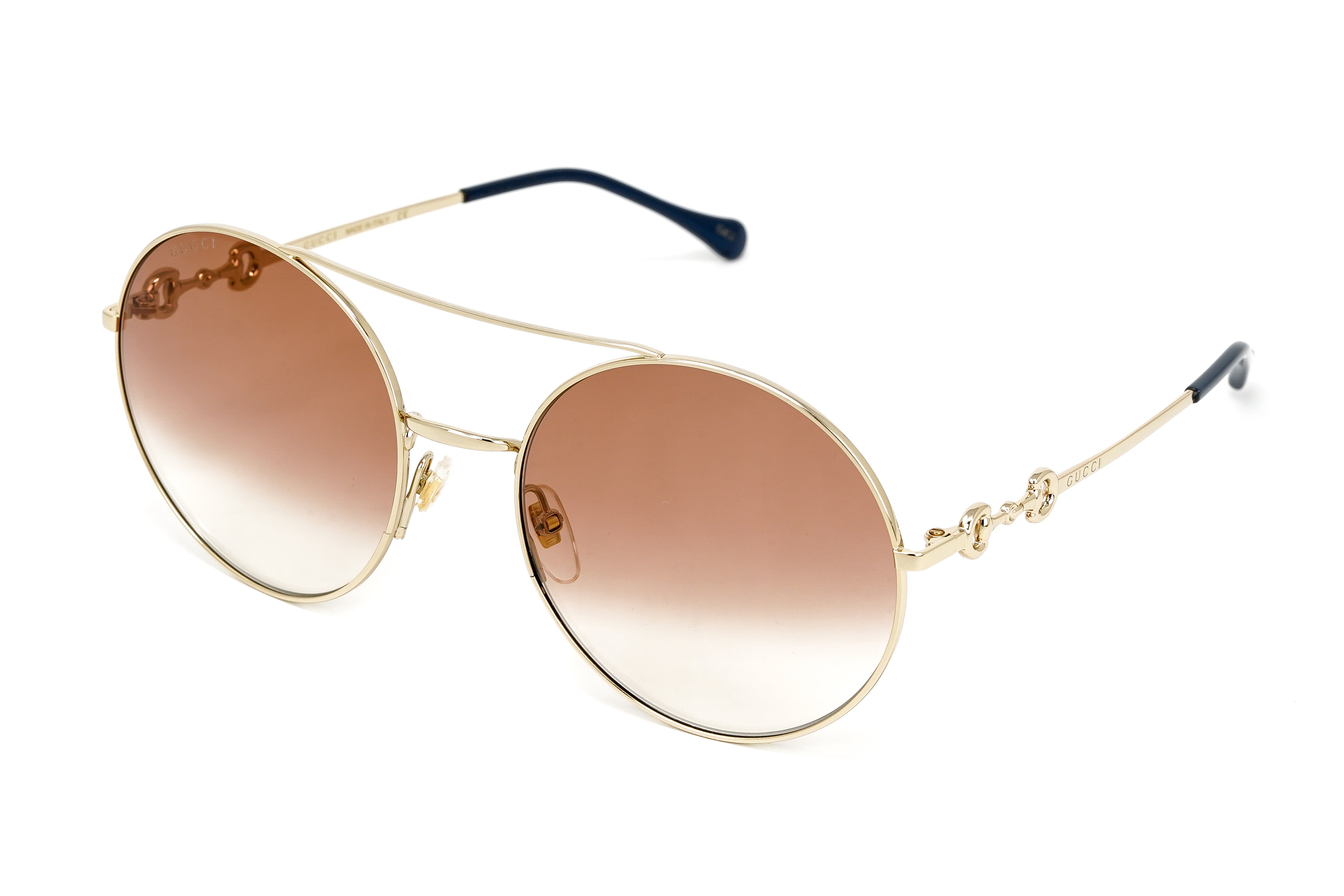 Gucci Women's Sunglasses Round Gold Pink GG0878S-003 59-GR8 Sunglasses