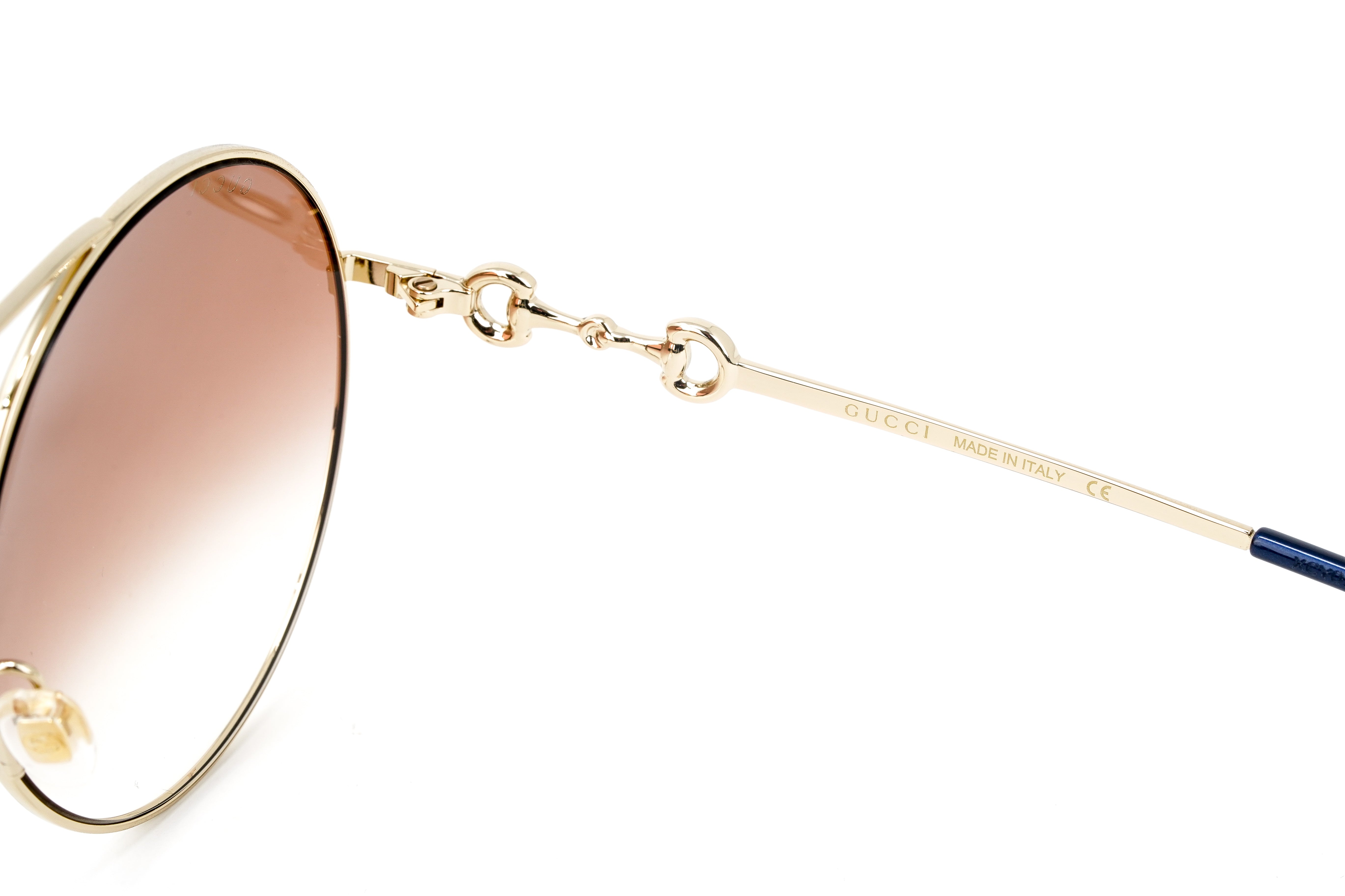 Gucci Women's Sunglasses Round Gold Pink GG0878S-003 59-GR8 Sunglasses