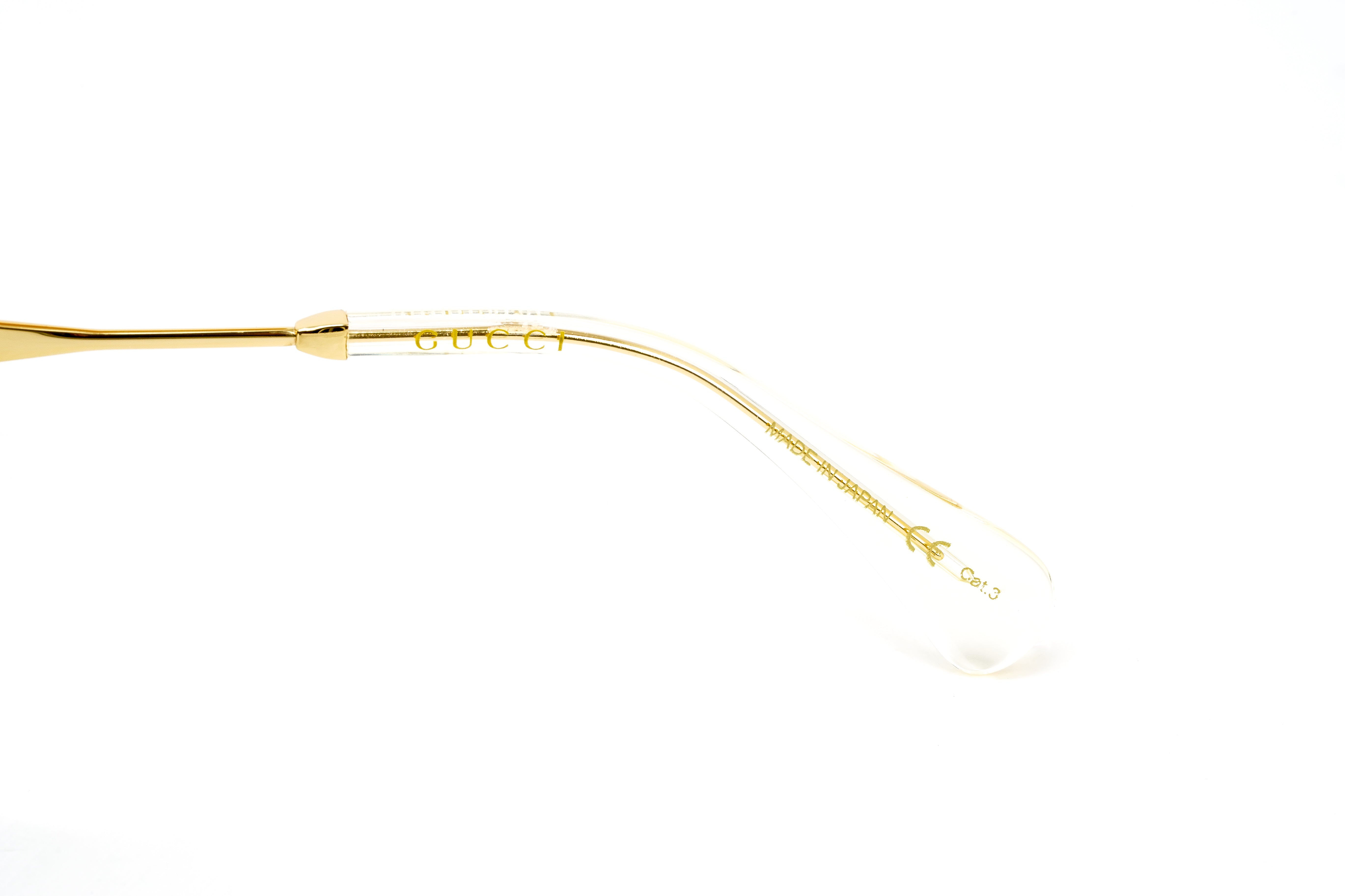 Gucci Unisex Sunglasses Oversized Pilot Black Gold GG0904S-001 61-GR8 Sunglasses